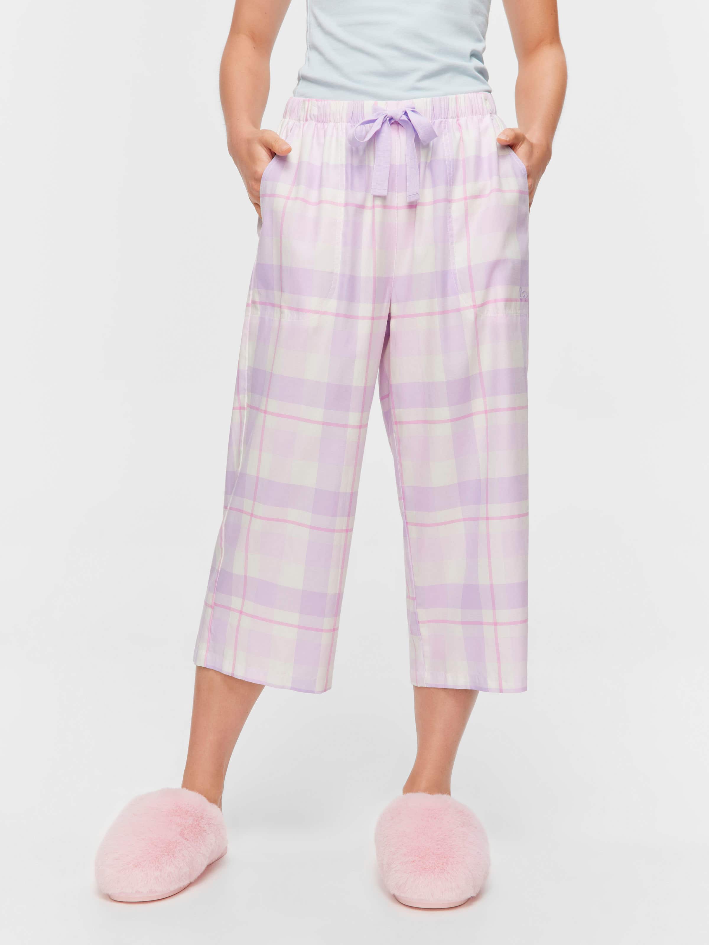 Lilac Check 3/4 Pj Pant