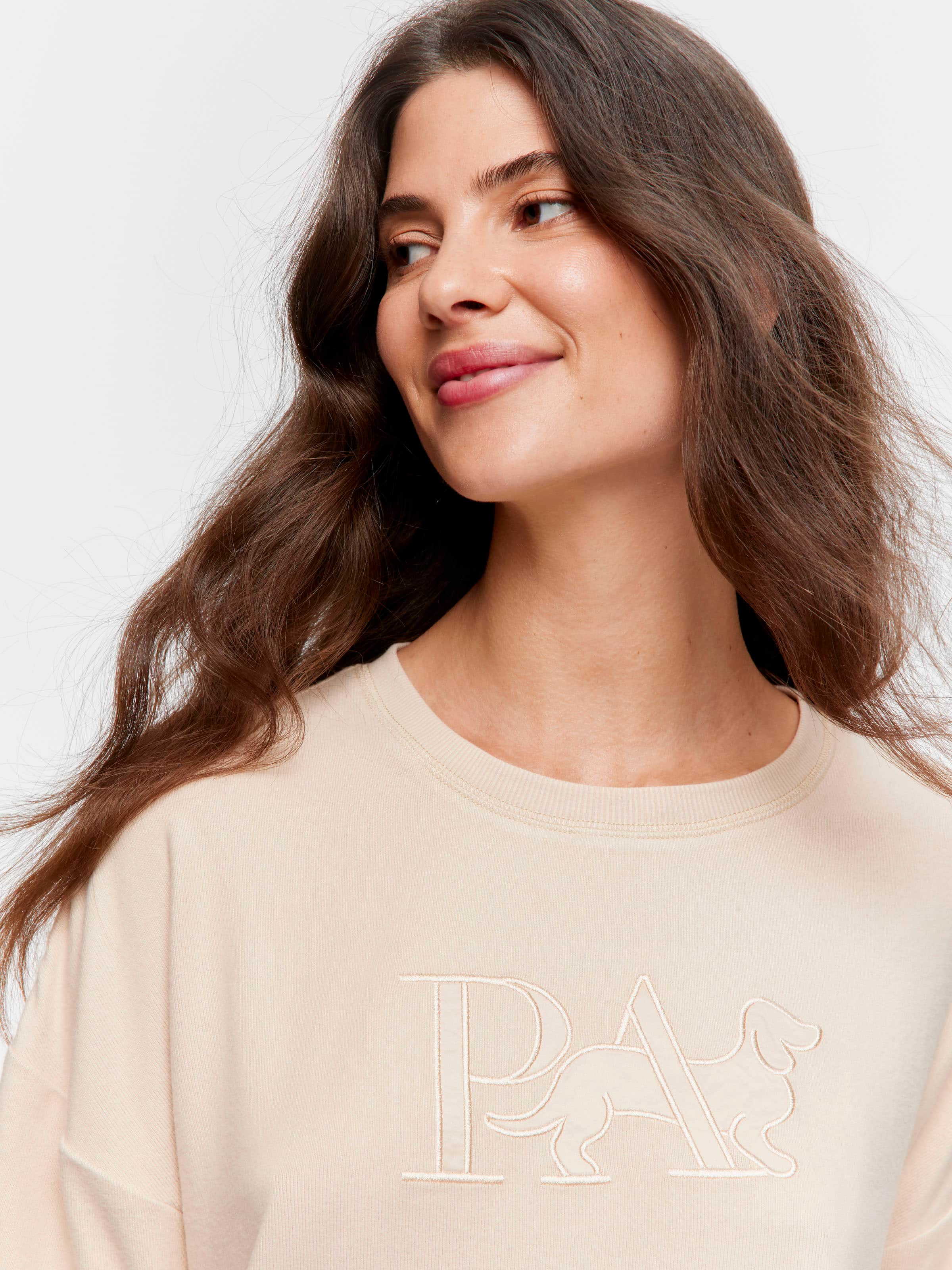 Caramel Plush P.A. Logo Oversized Tee