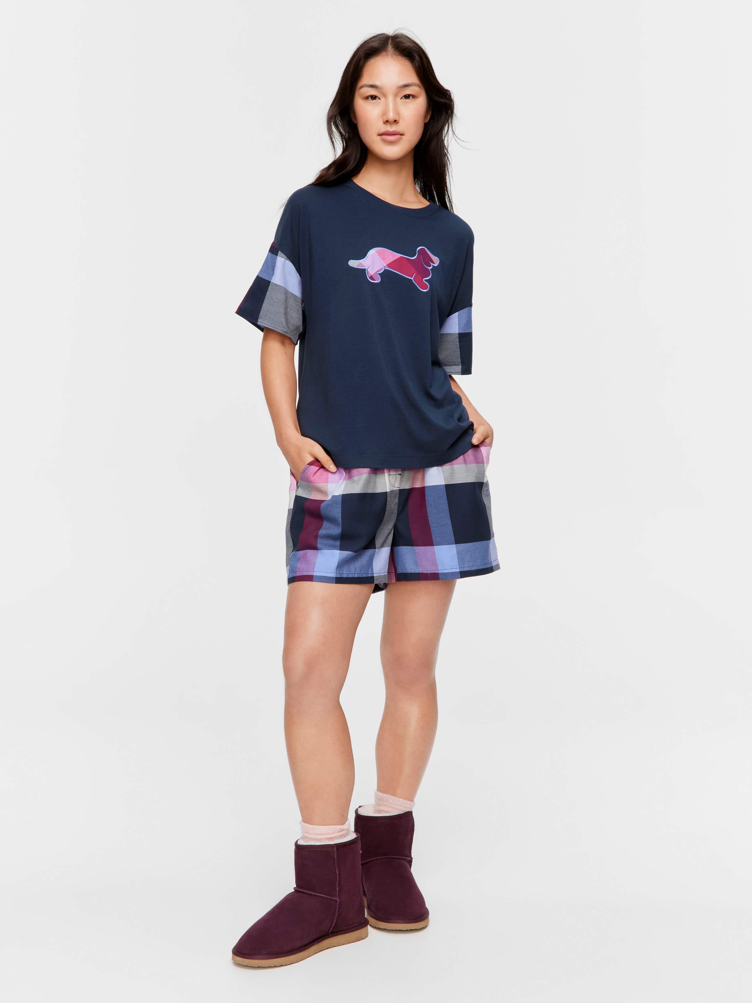 Penny Logo Check Oversized Tee