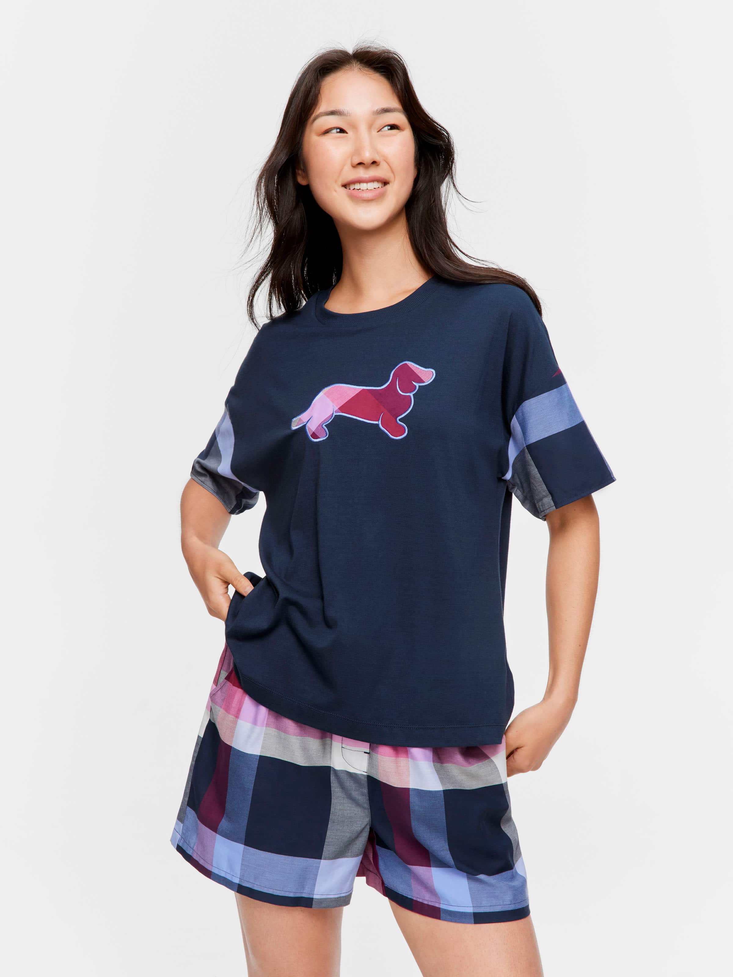 Penny Logo Check Oversized Tee