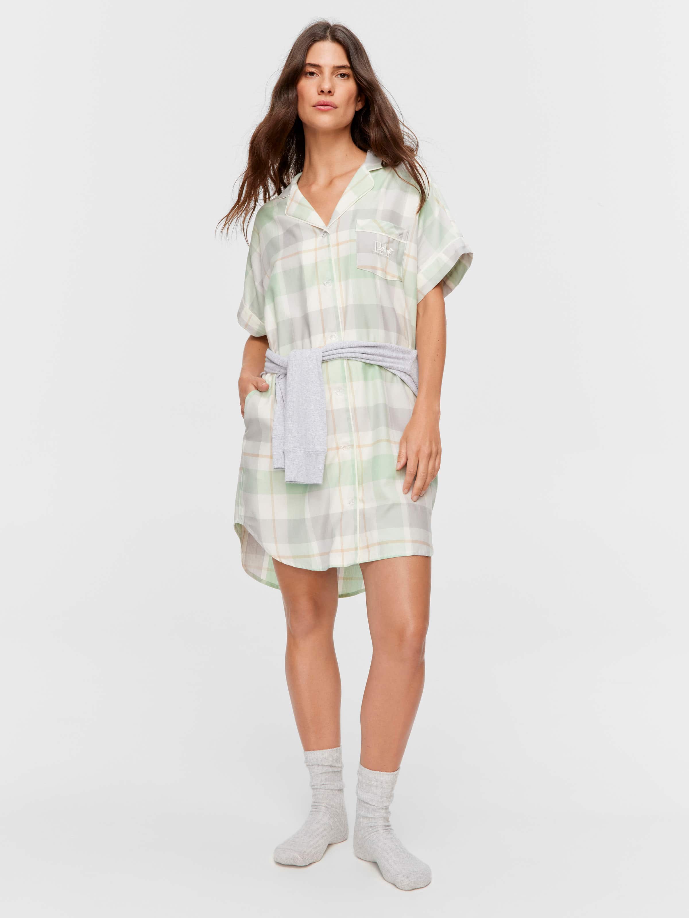 Mint Check Nightshirt