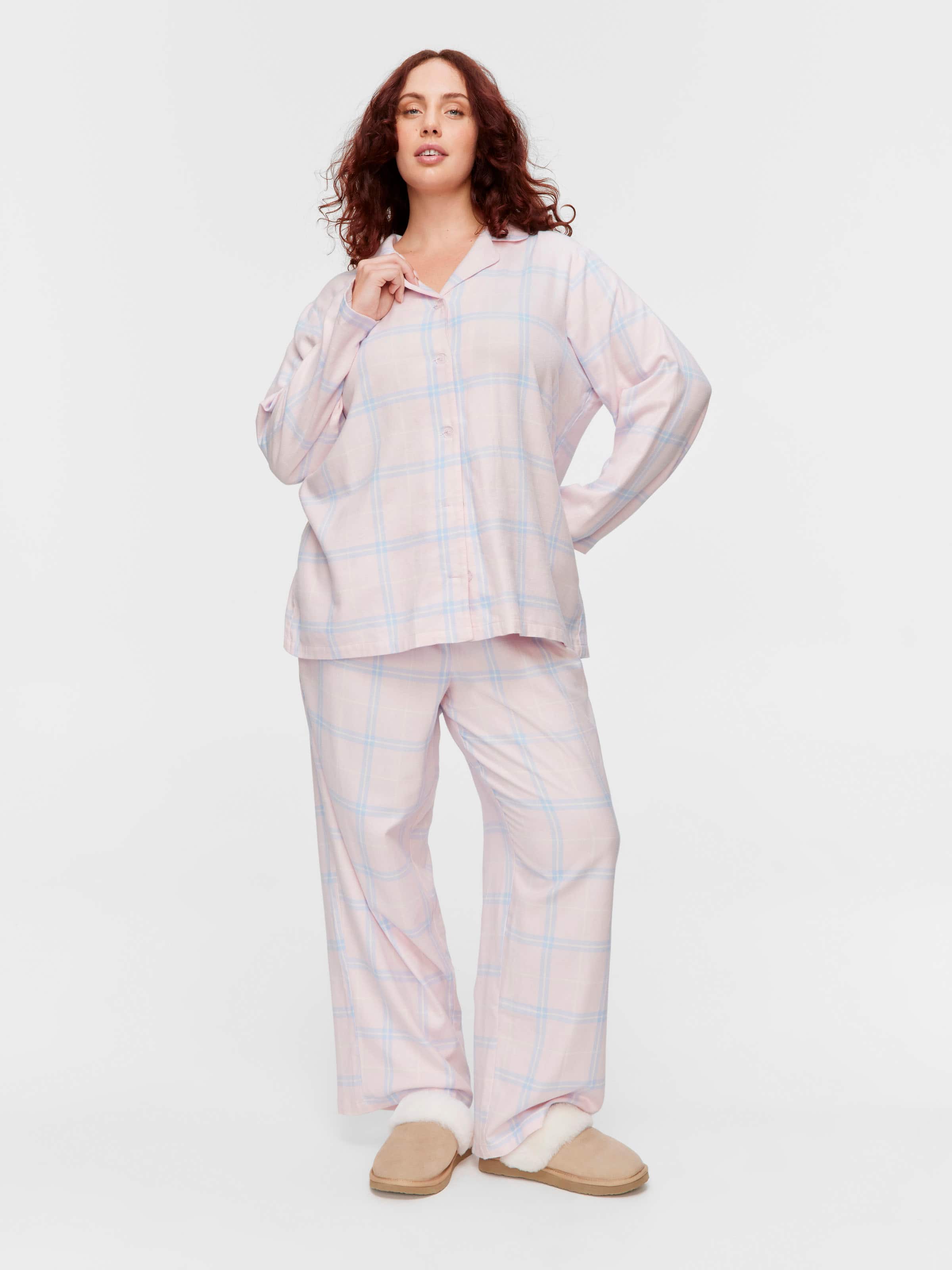 P.A. Plus Pink Classic Flannelette Pj Set