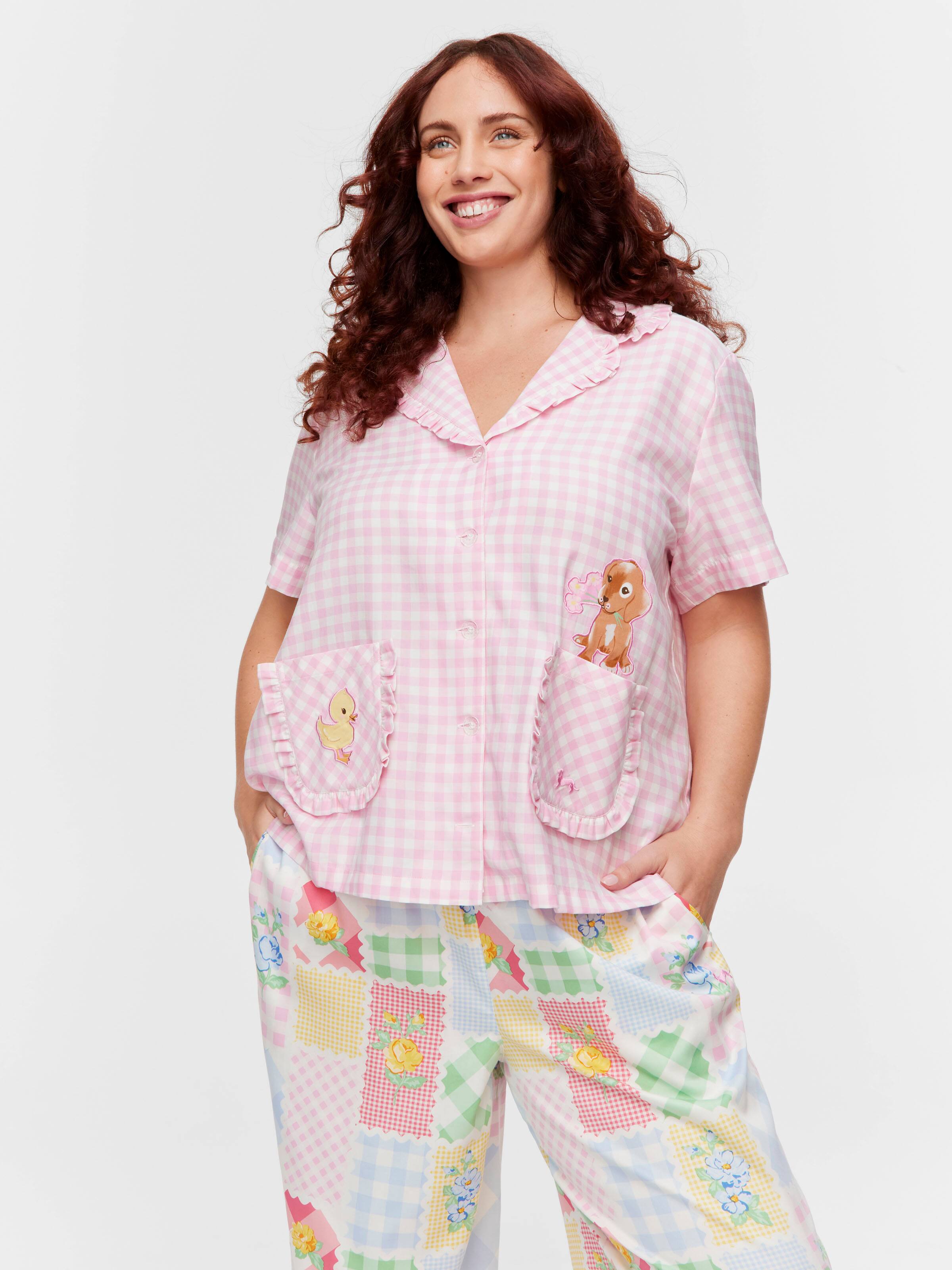 P.A. Plus Pink Gingham Short Sleeve Shirt