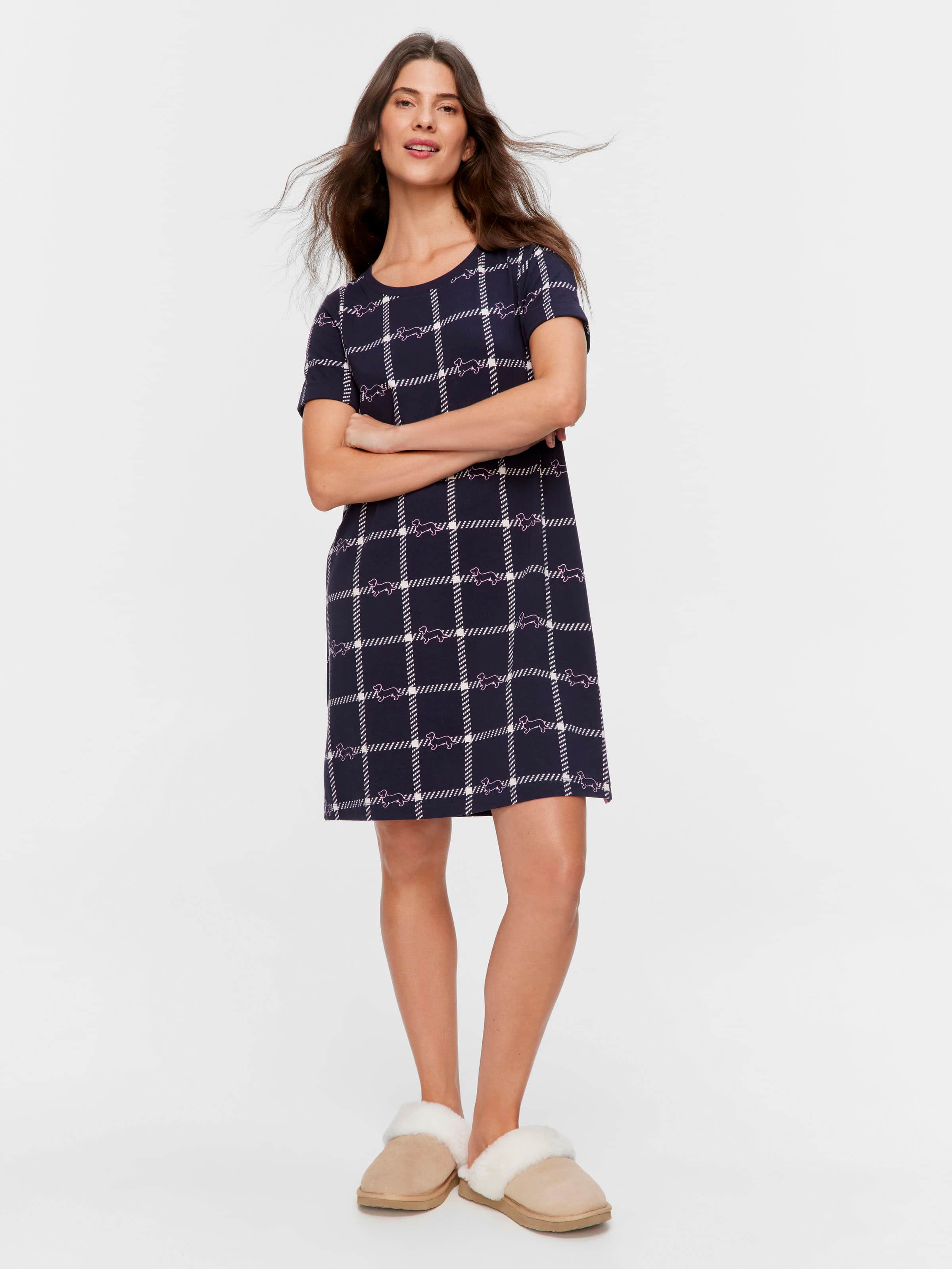 Penny Windowpane Sleep Tee