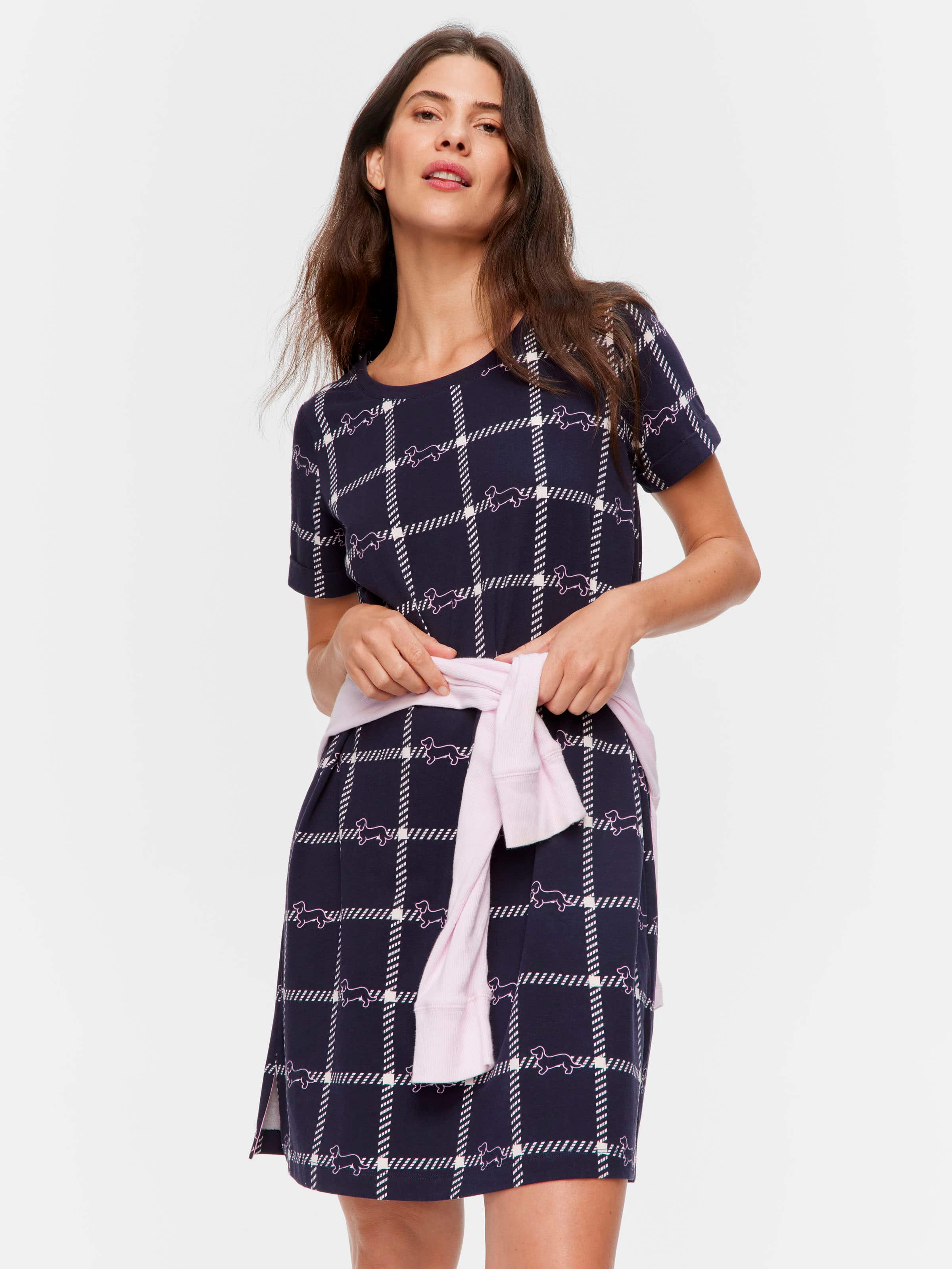 Penny Windowpane Sleep Tee