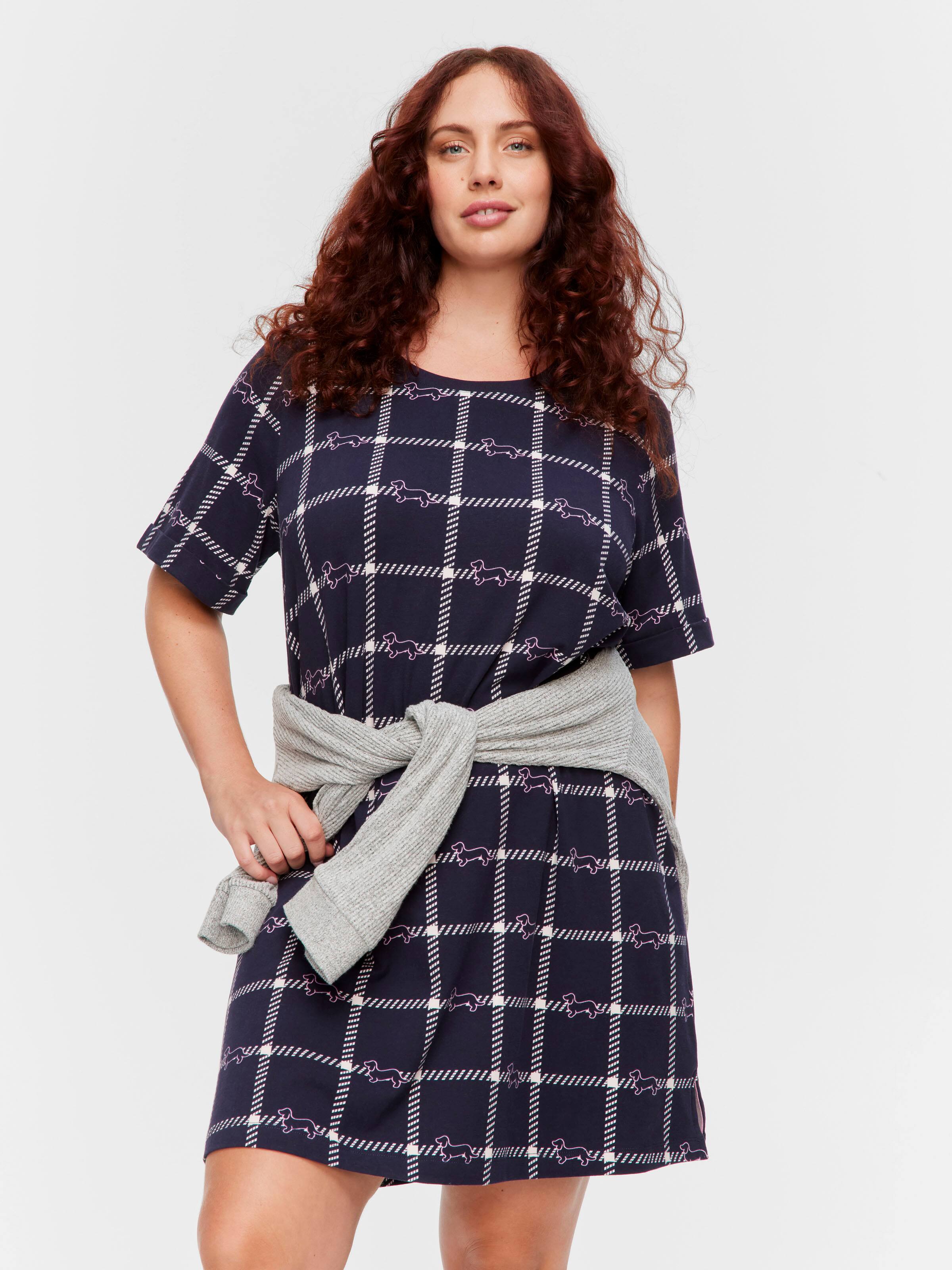 P.A. Plus Penny Windowpane Sleep Tee