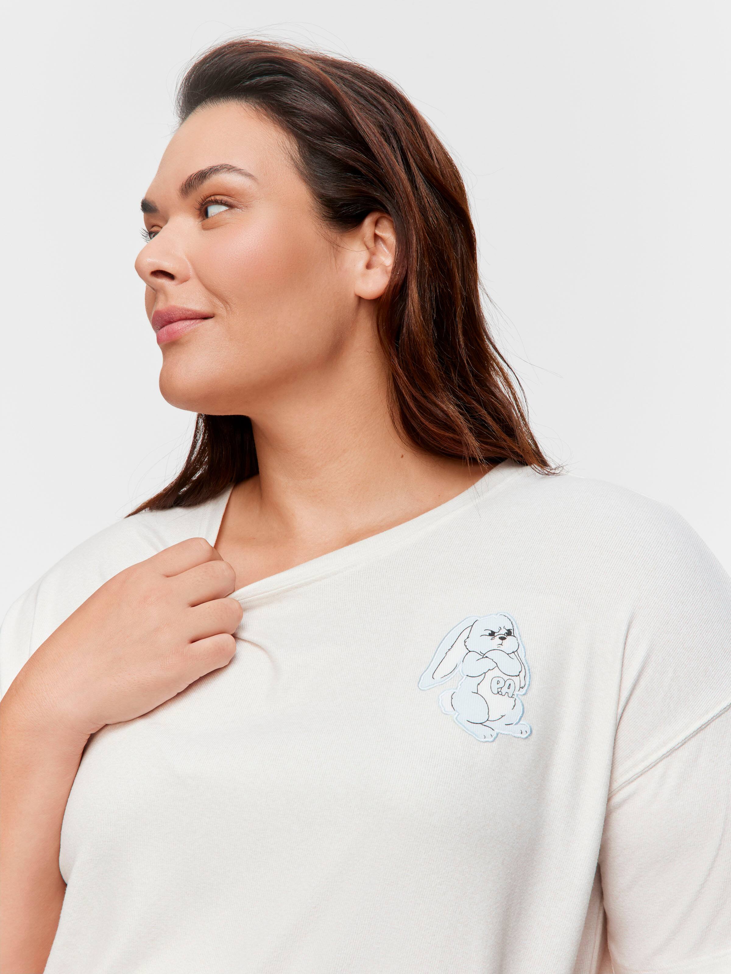 P.A. Plus Grumpy Bunny Plush Oversized Tee