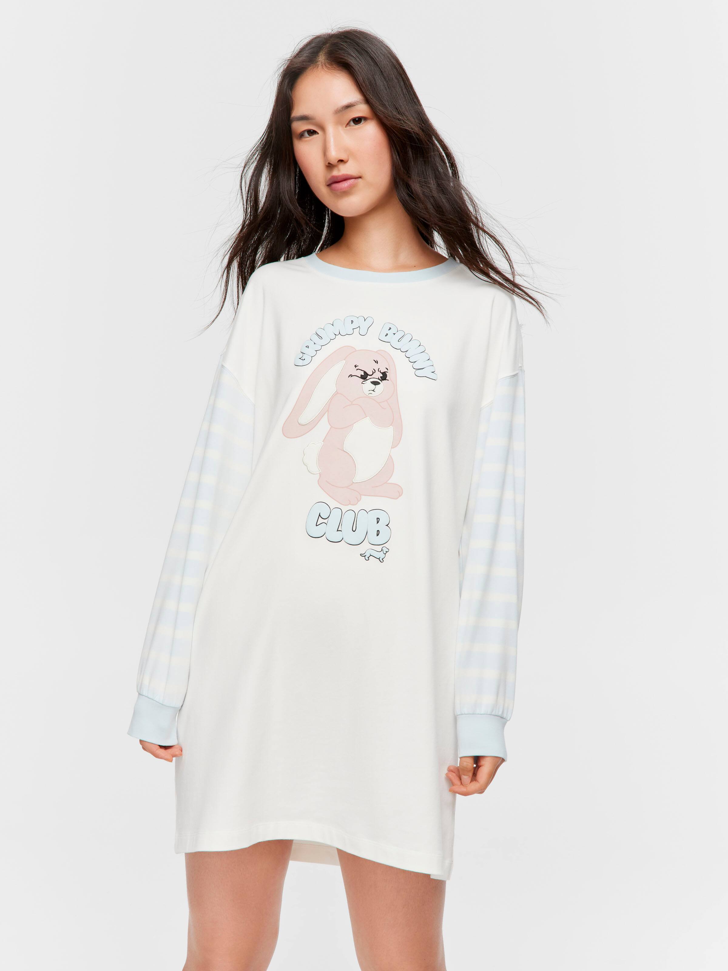 Grumpy Bunny Long Sleeve Sleep Tee
