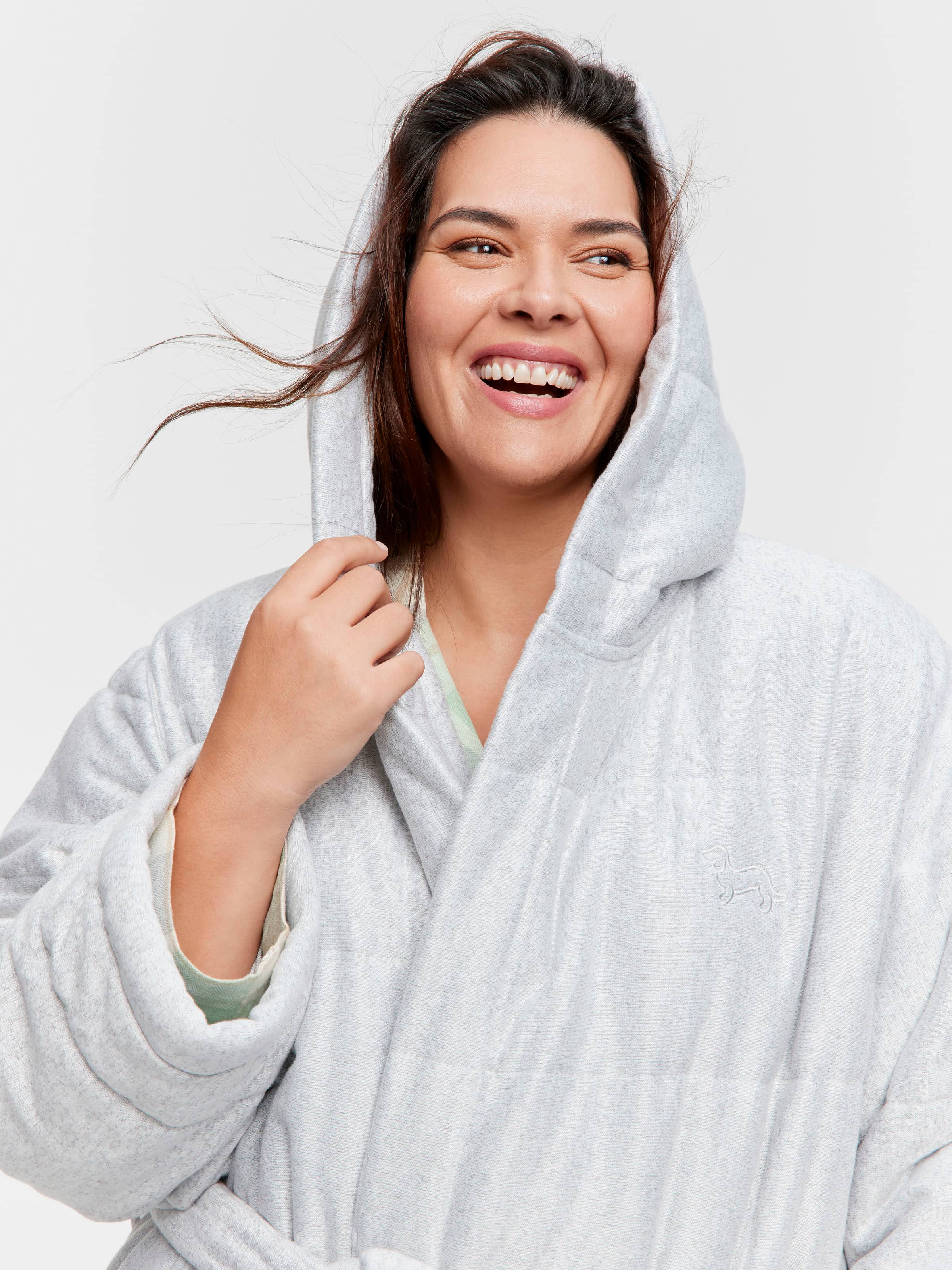 P.A. Plus Quilted Hood Gown