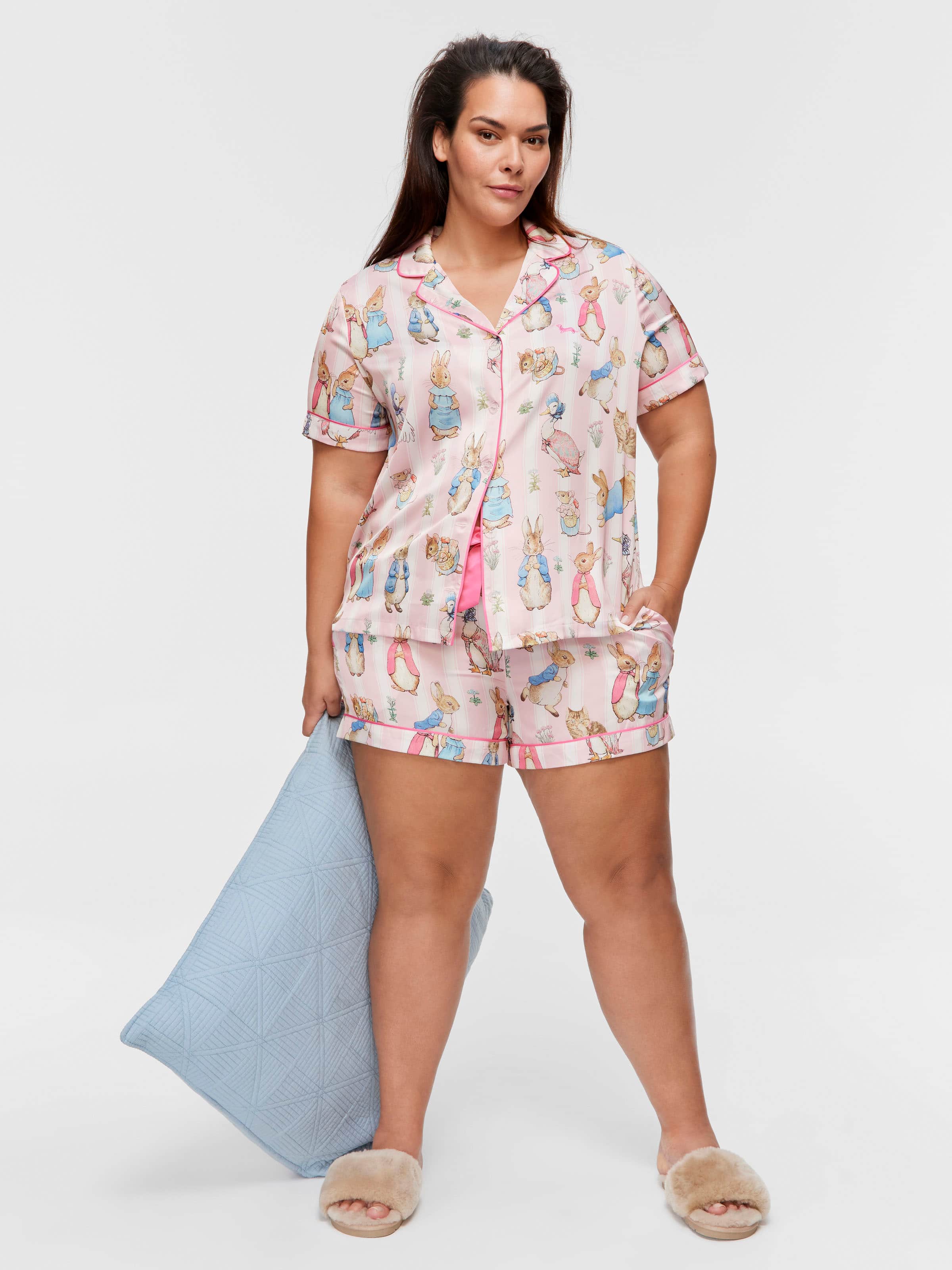 P.A. Plus Peter Rabbit Satin Shortie Pj Set
