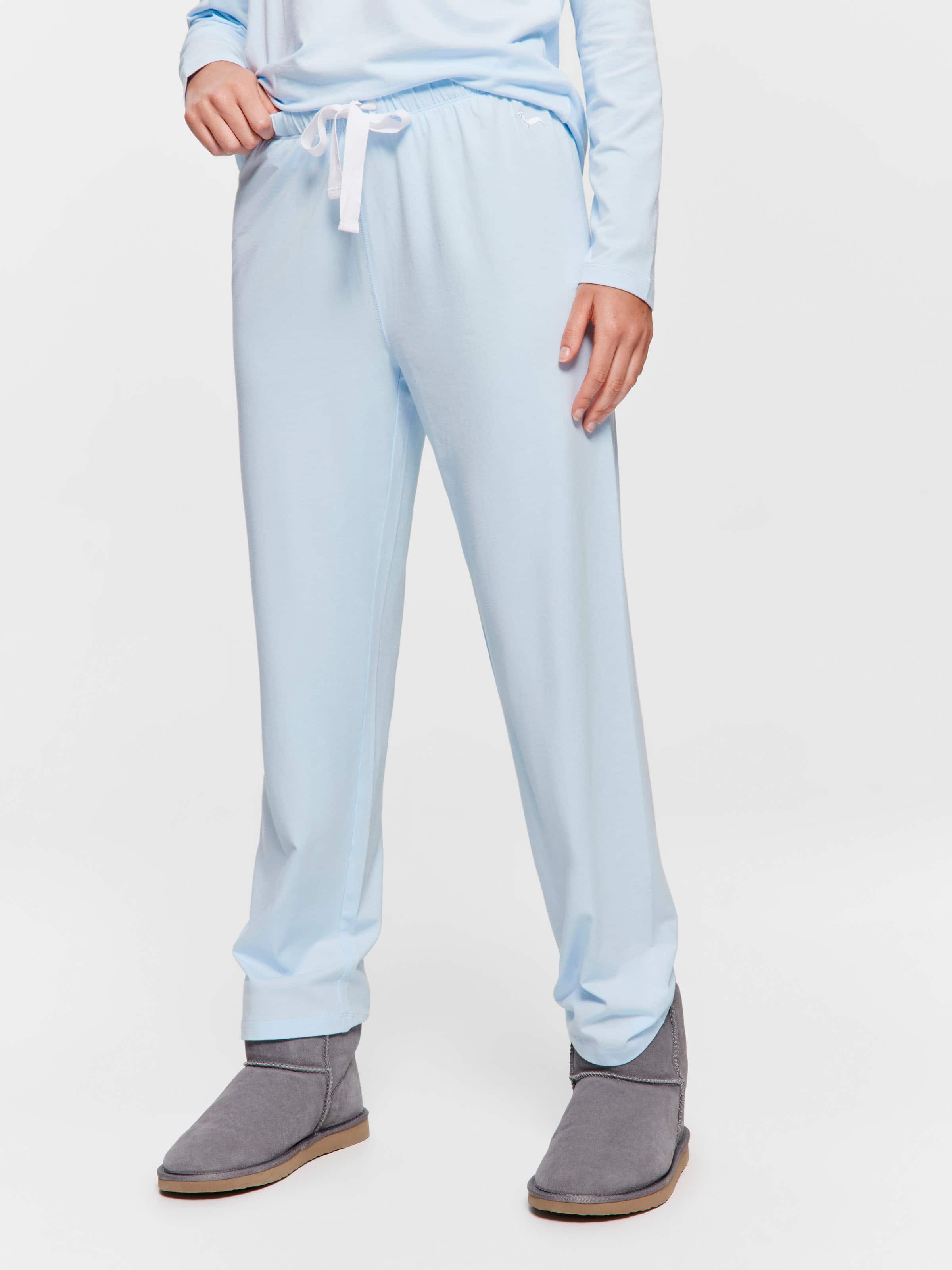 Pale Blue Straight Leg Pj Pant