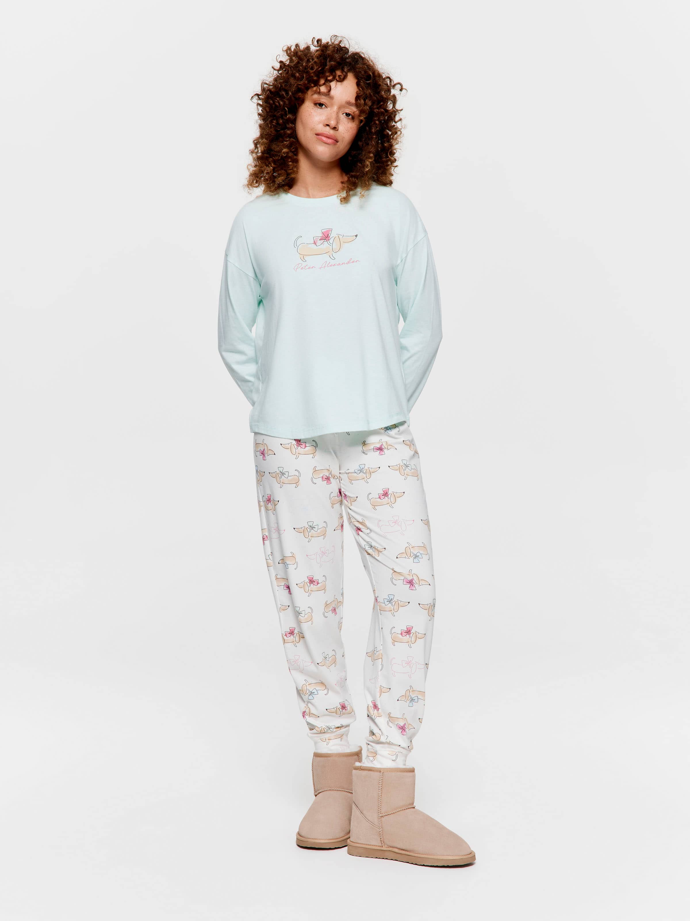 Bow Dog Pj Set