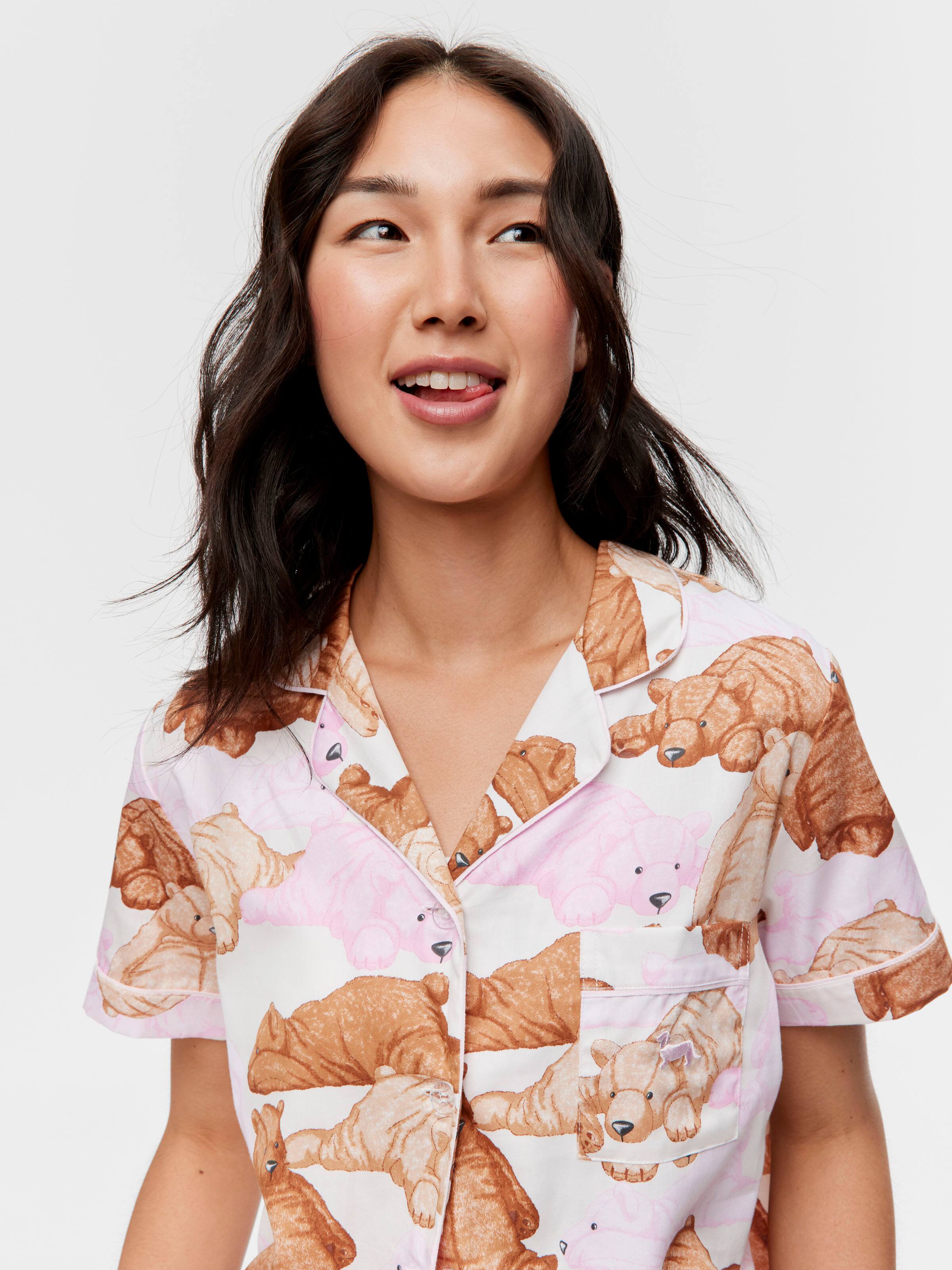 Pastel Bears 100% Cotton Shortie Pj Set