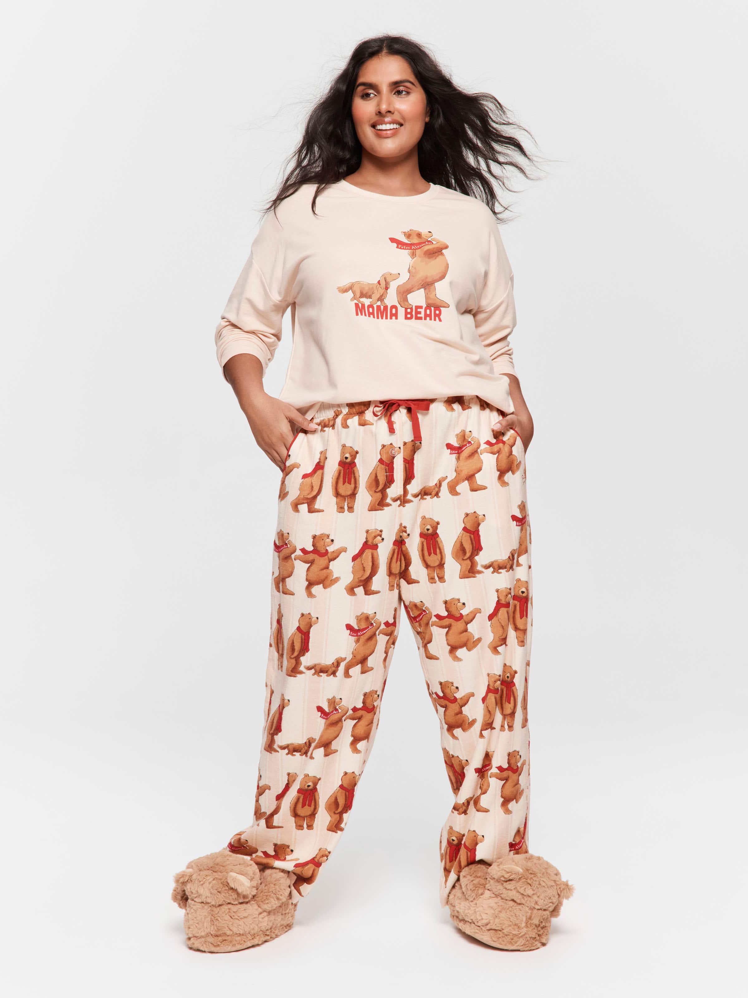 P.A. Plus Bear Family Bamboo Flannelette Classic Pj Pant
