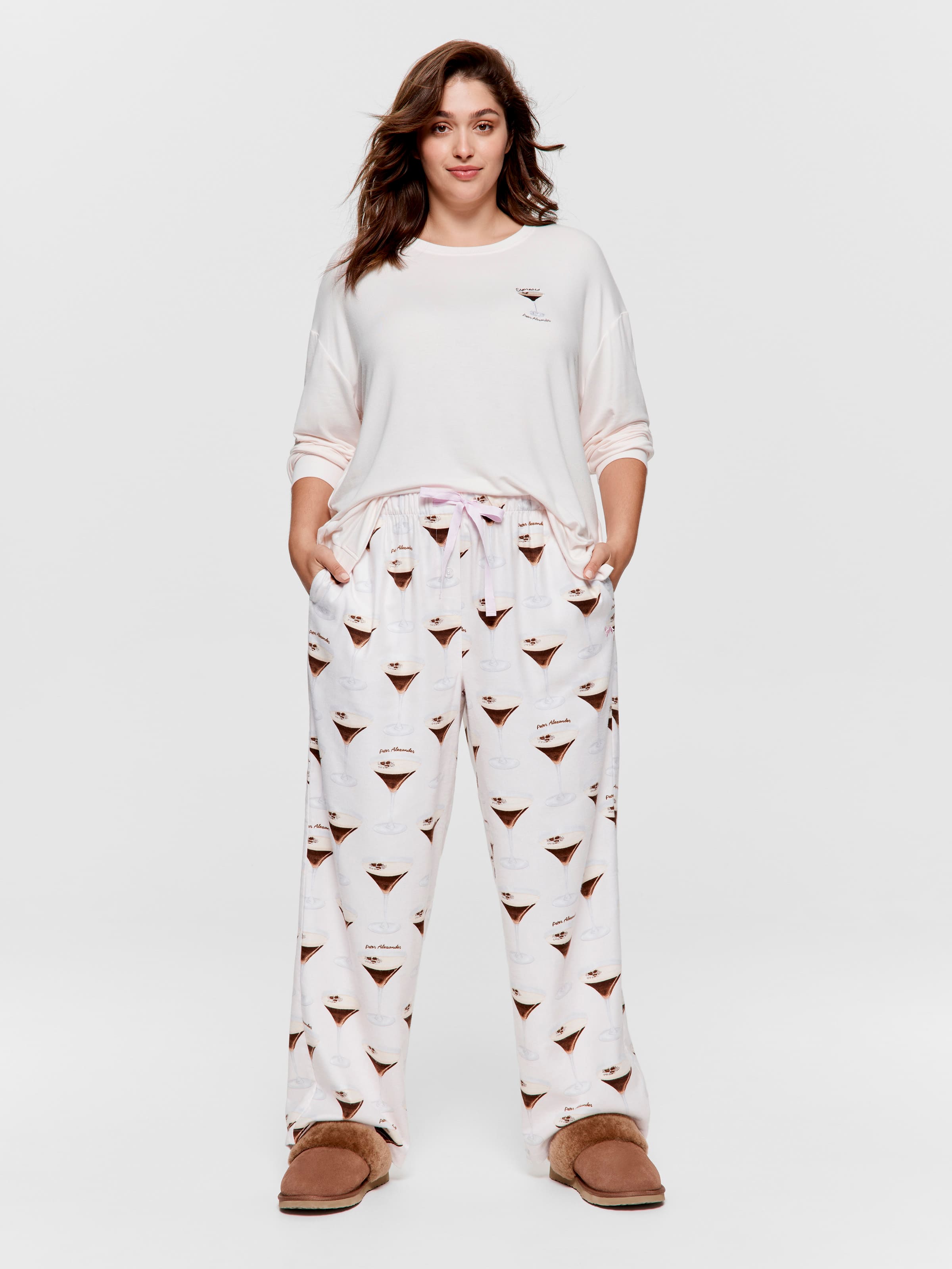 P.A. Plus Espresso Martini Bamboo Flannelette Classic Pj Pant