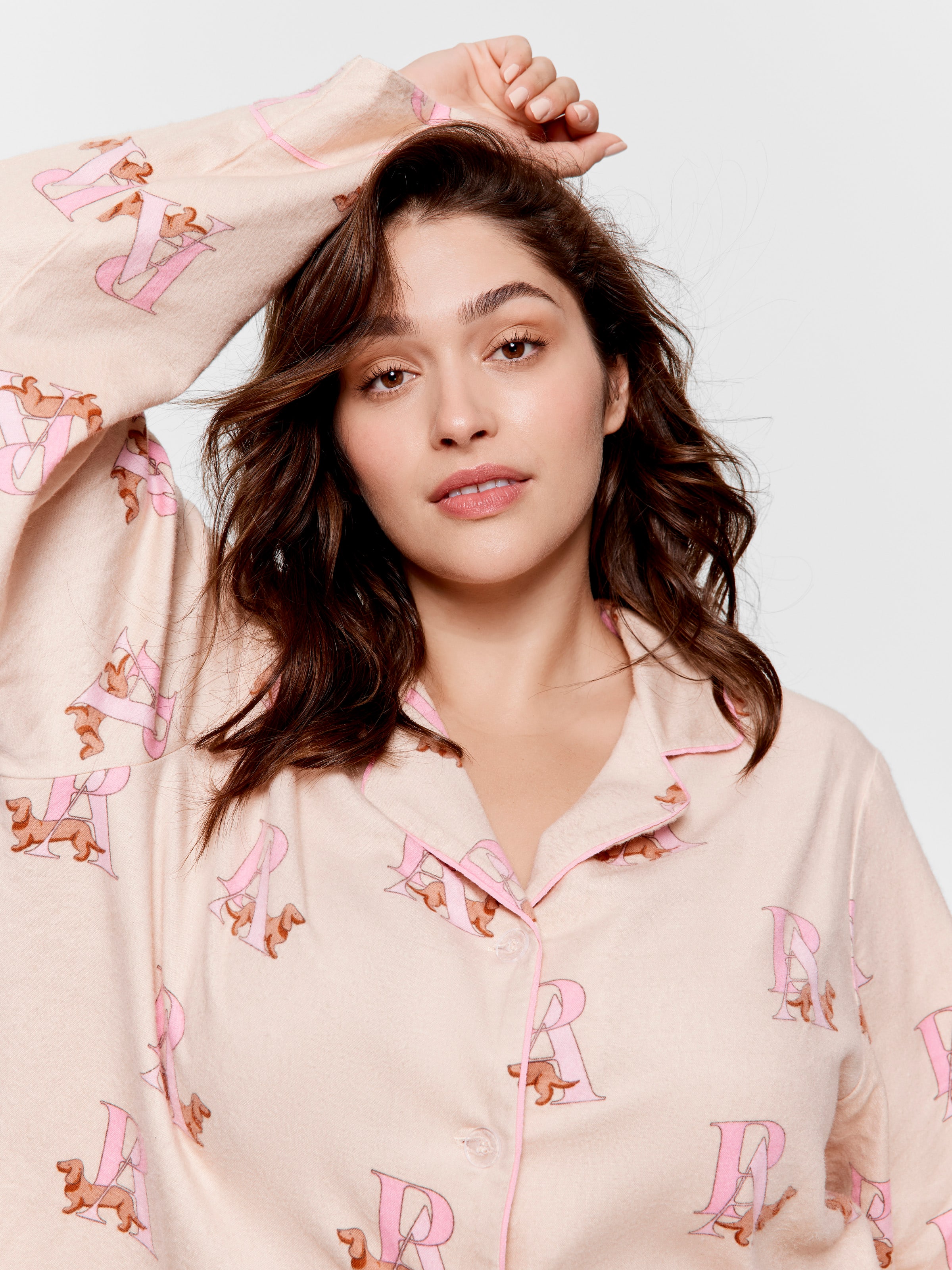 P.A. Plus Penny Monogram Bamboo Flannelette Classic Pj Set