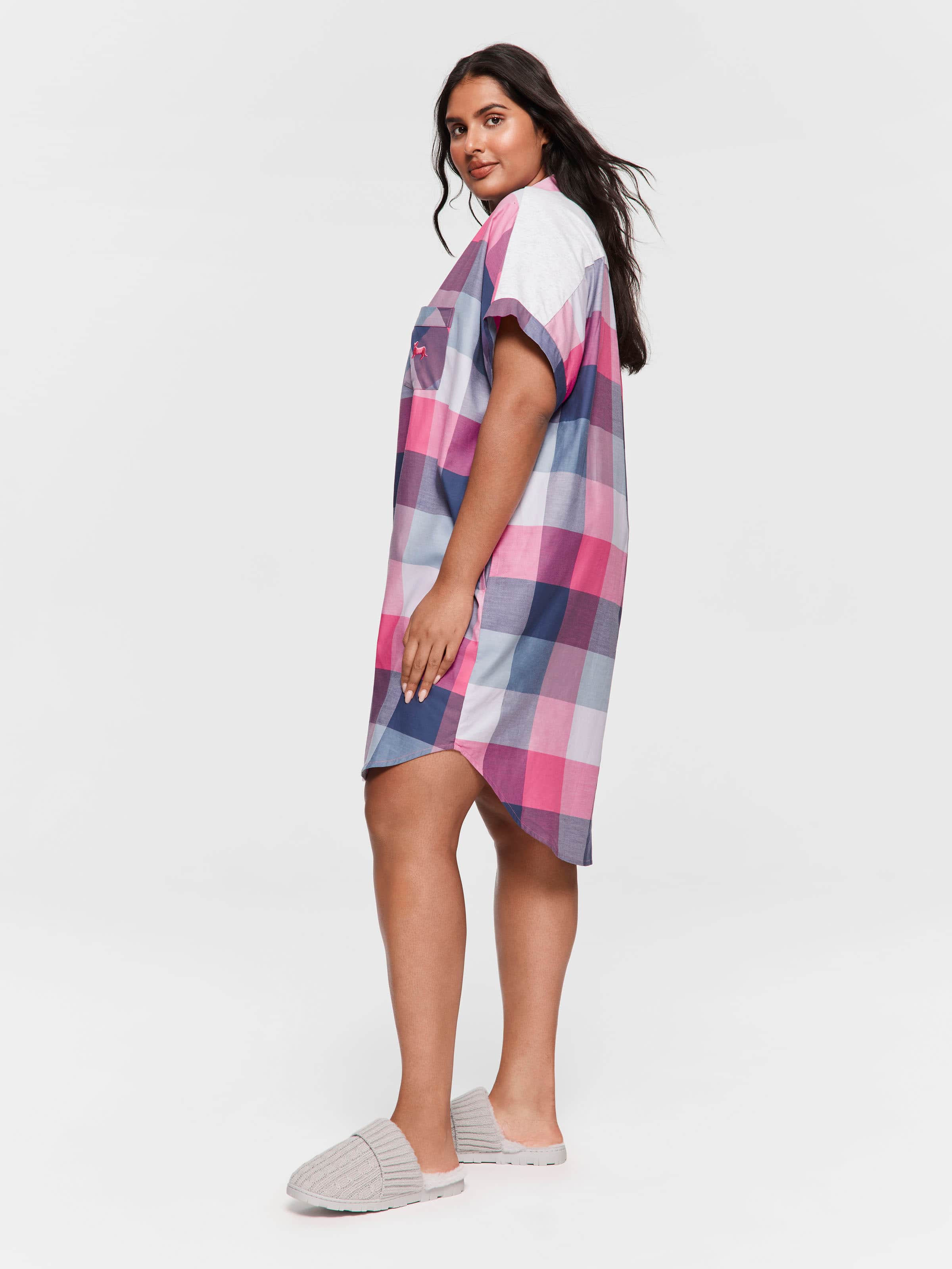 P.A. Plus Buffalo Check 100% Cotton Nightshirt