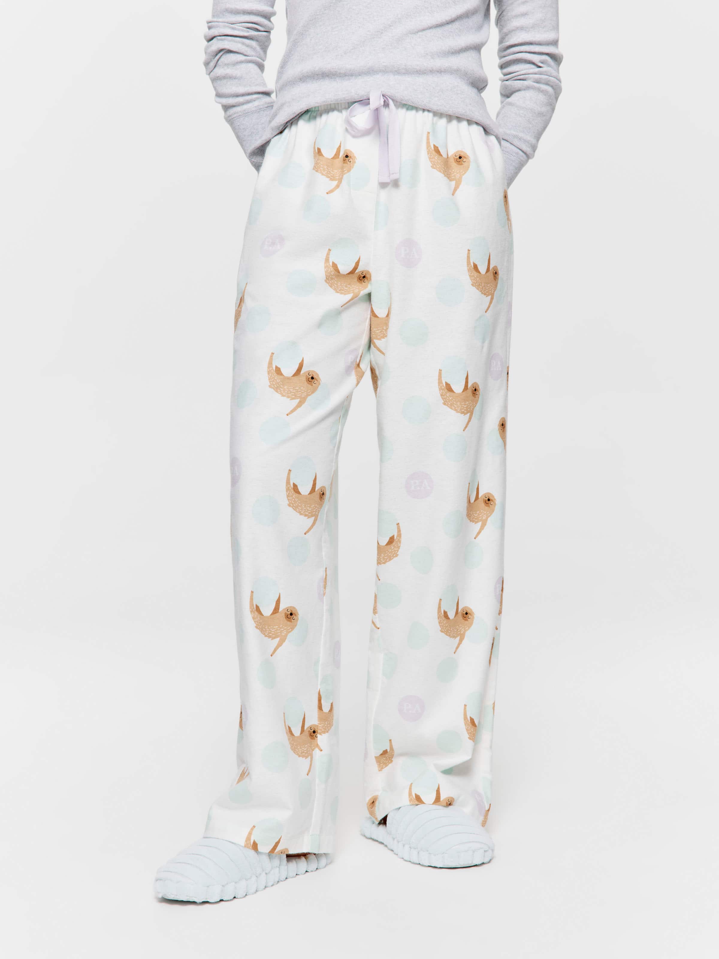 Sloth Spots Classic Flannelette Pj Pant