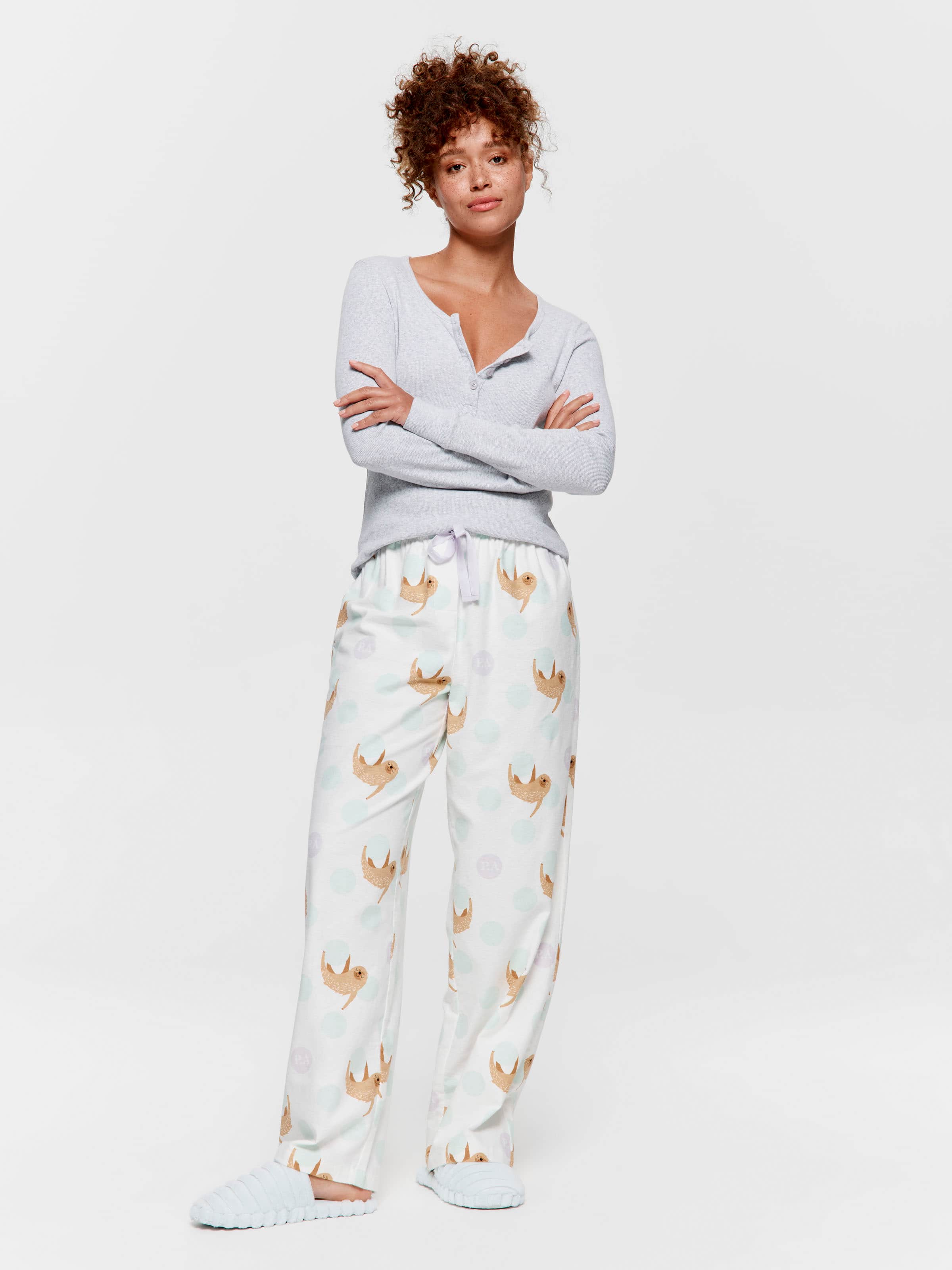 Sloth Spots Classic Flannelette Pj Pant