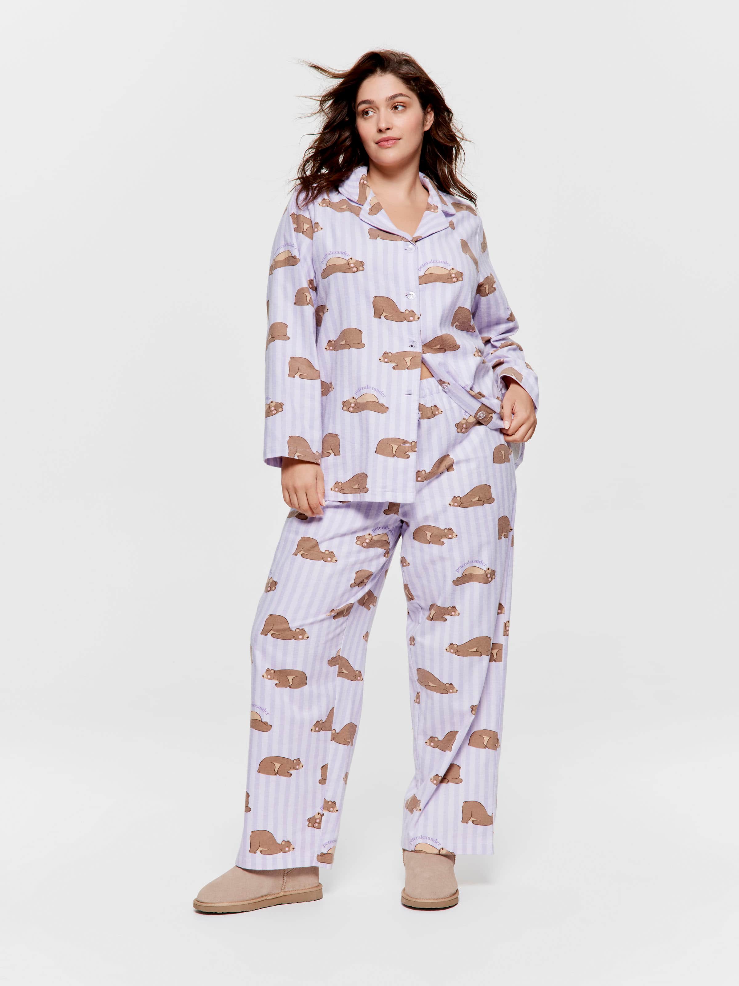 P.A. Plus Sleepy Bear Classic Flannelette Pj Set
