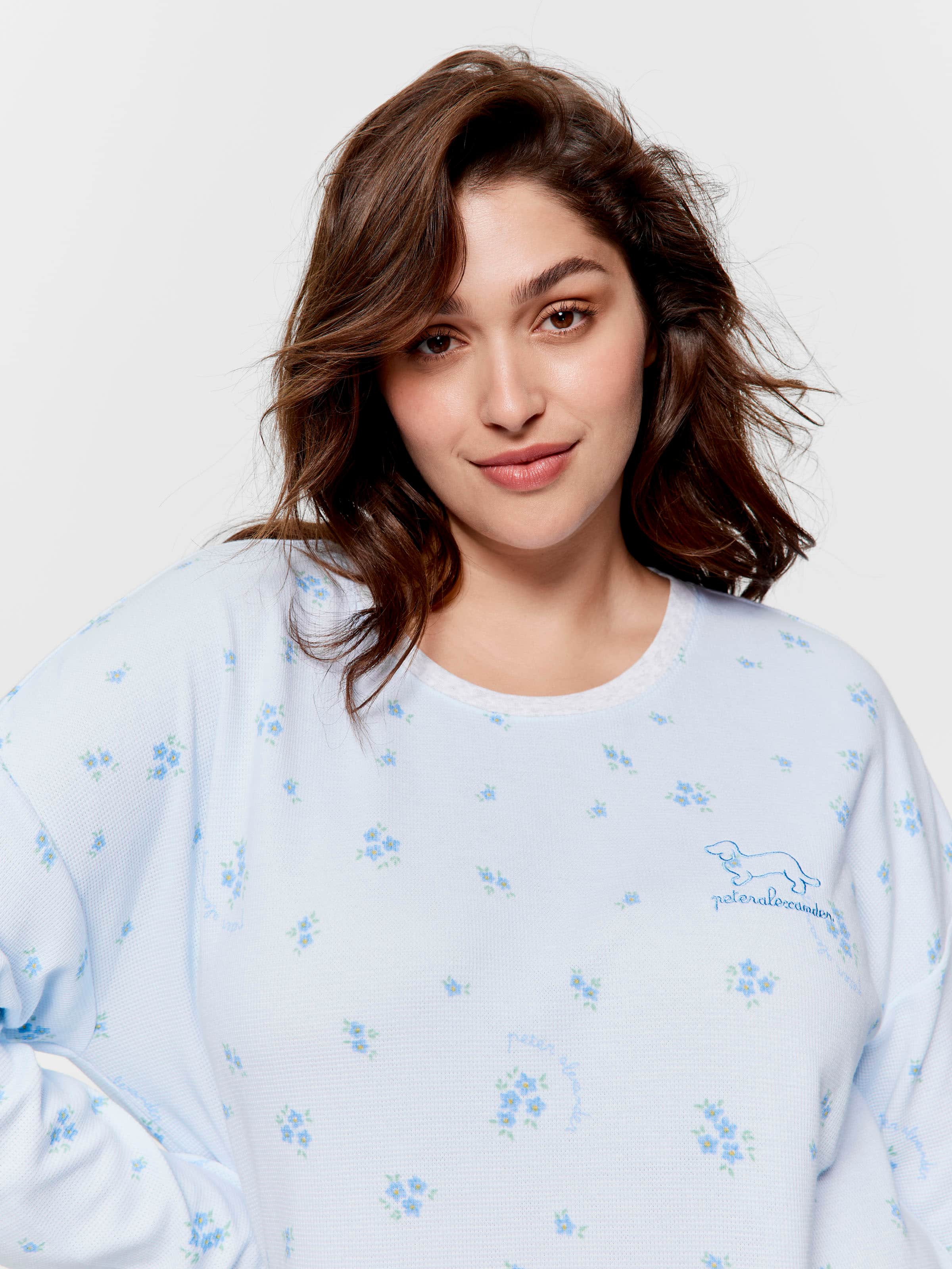 P.A. Plus Floral Waffle Pj Set
