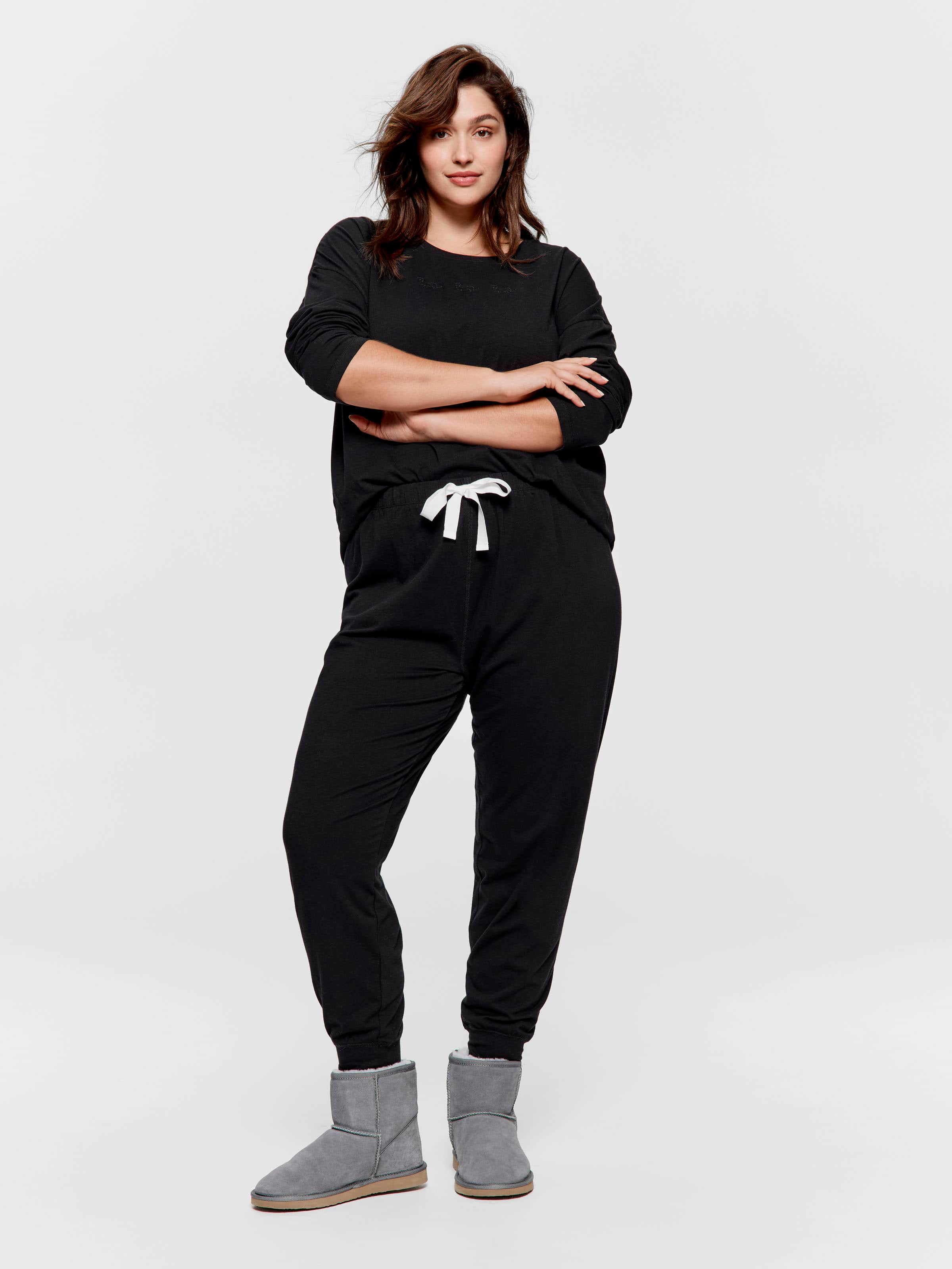 P.A. Plus Black Easy Pj Pant