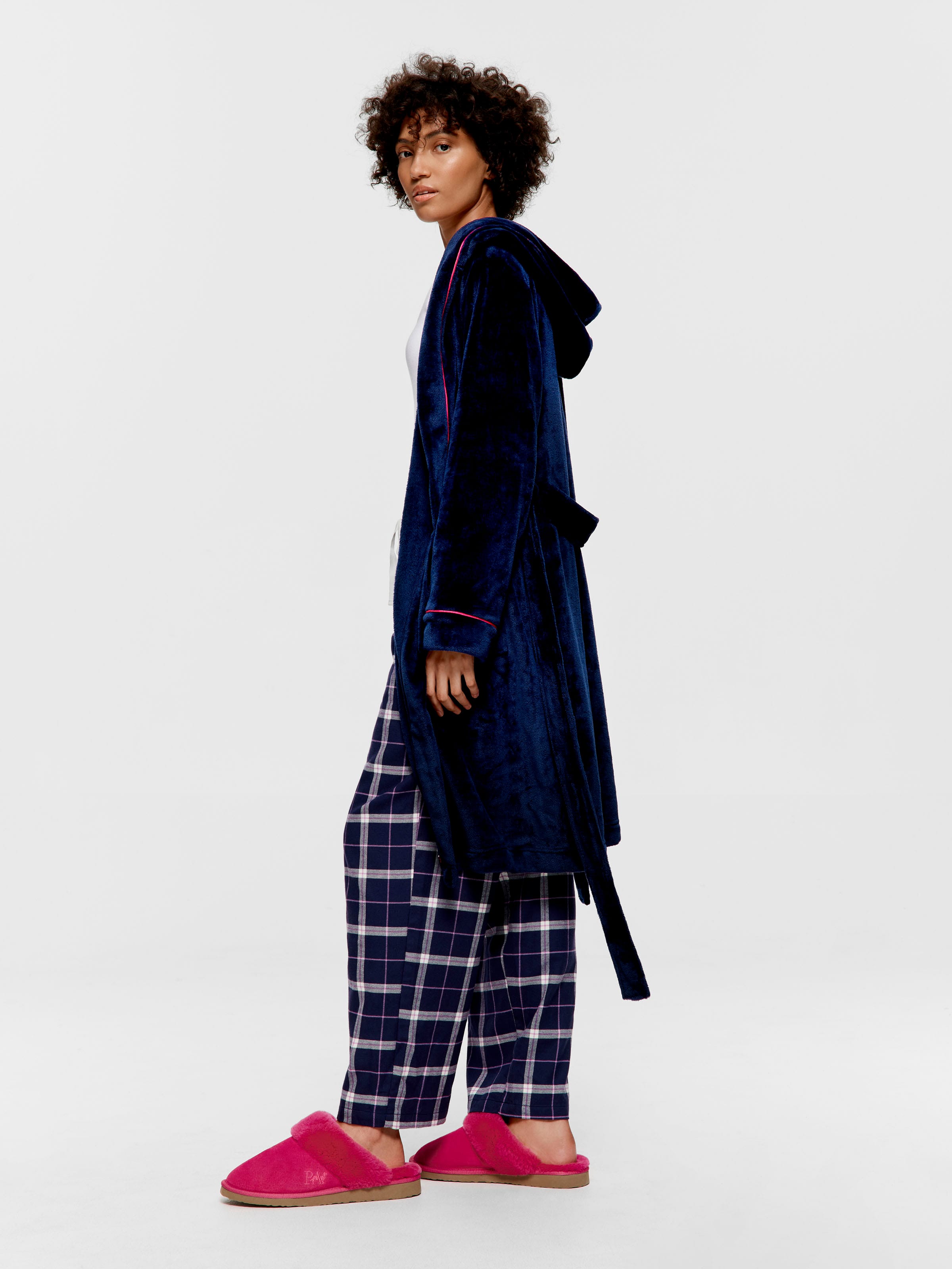 Navy Hooded Gown