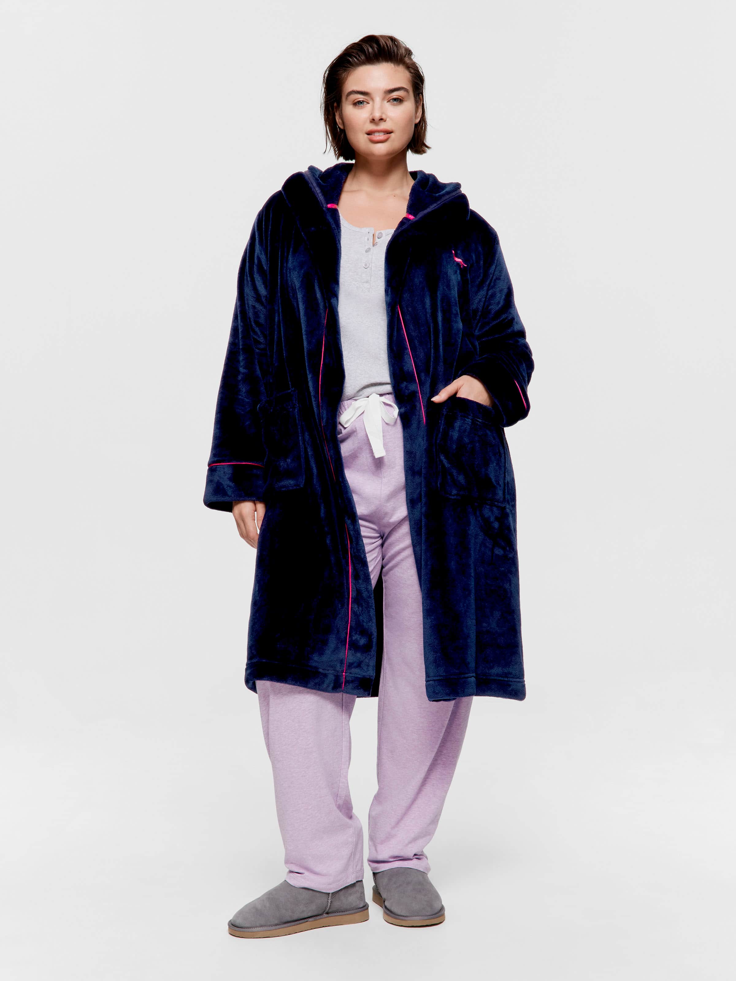 P.A. Plus Navy Hooded Gown