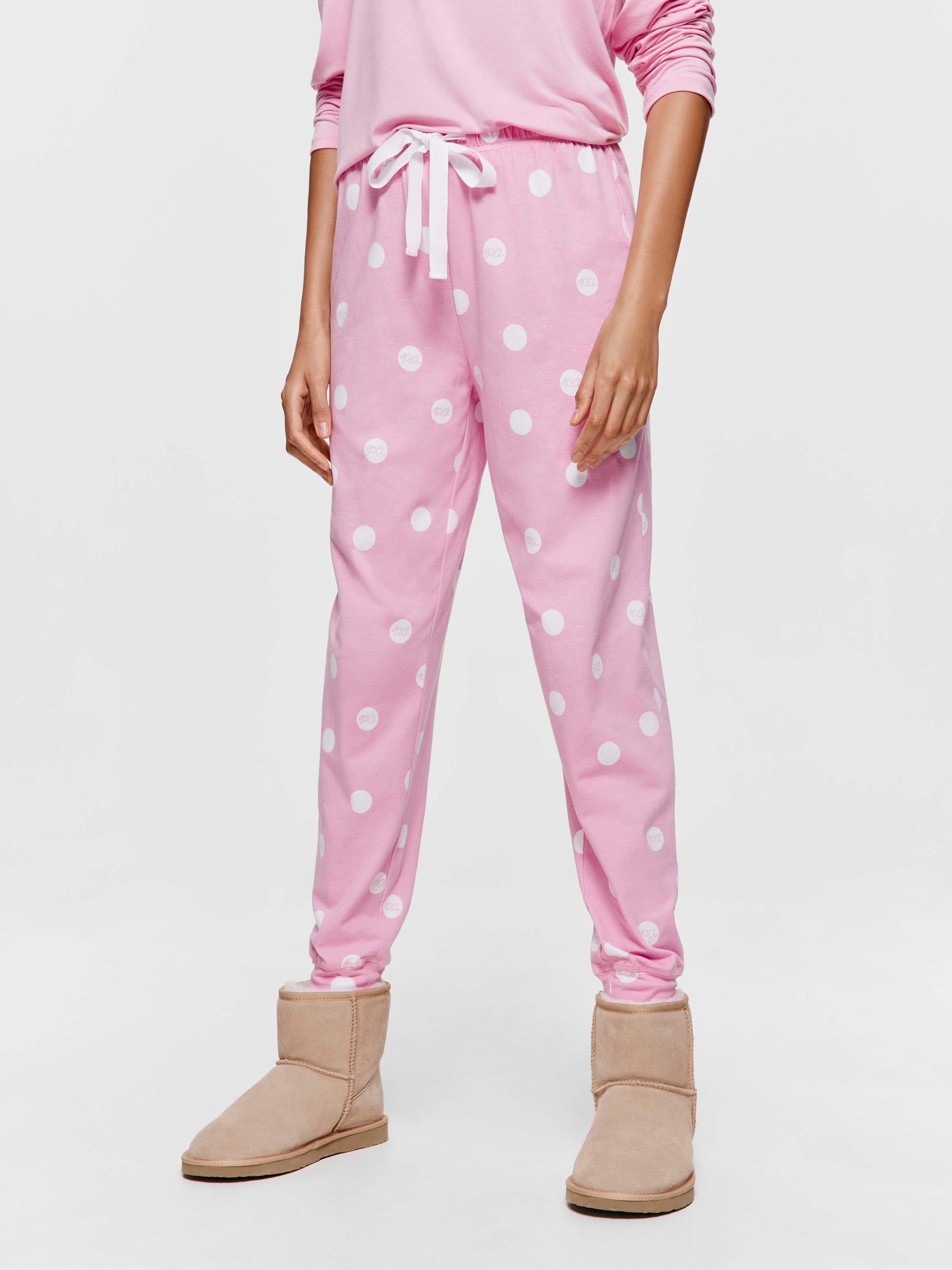 Pink Spotted Easy Pj Pant