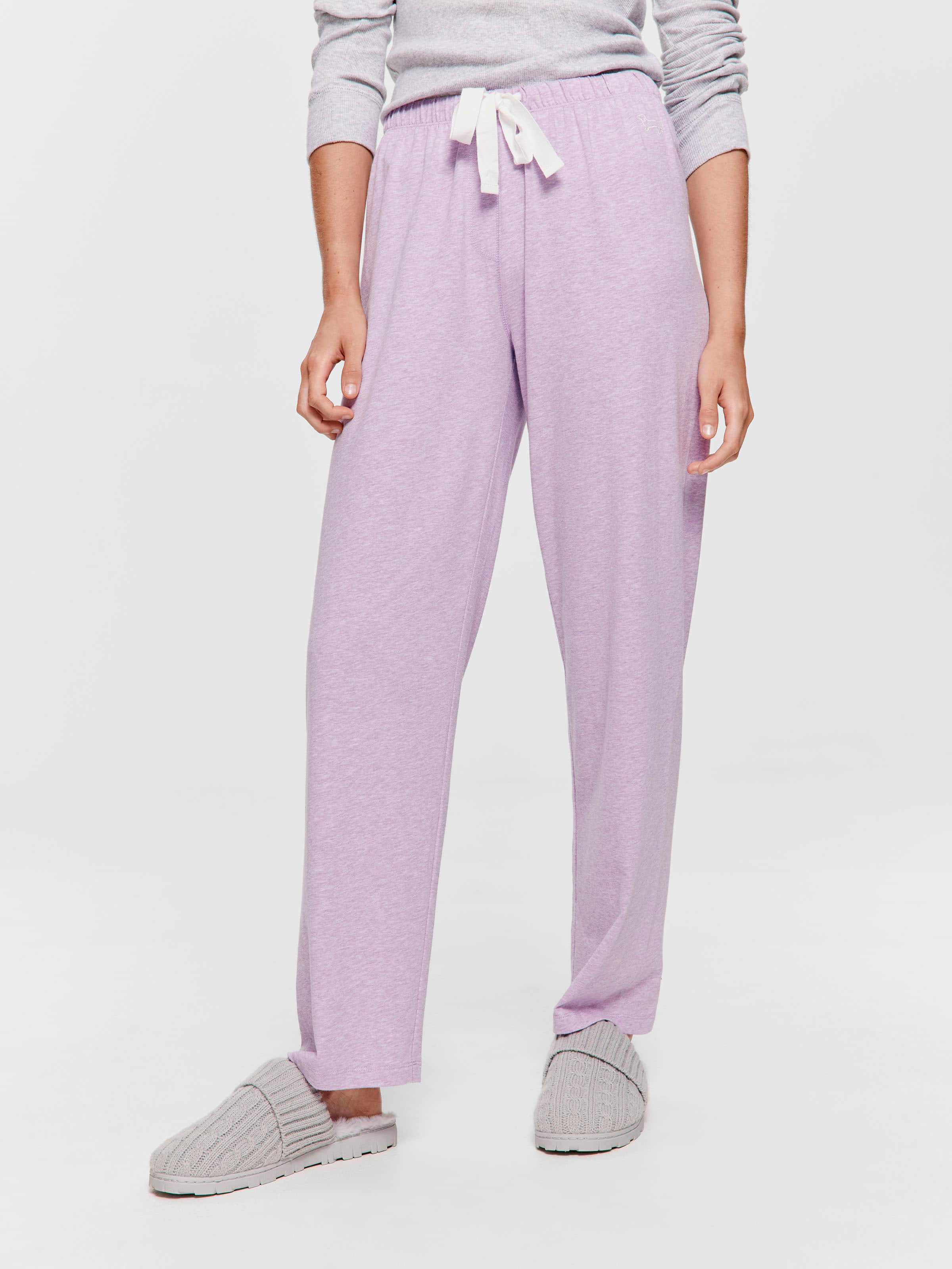 Purple Marle Straight Leg Pj Pant