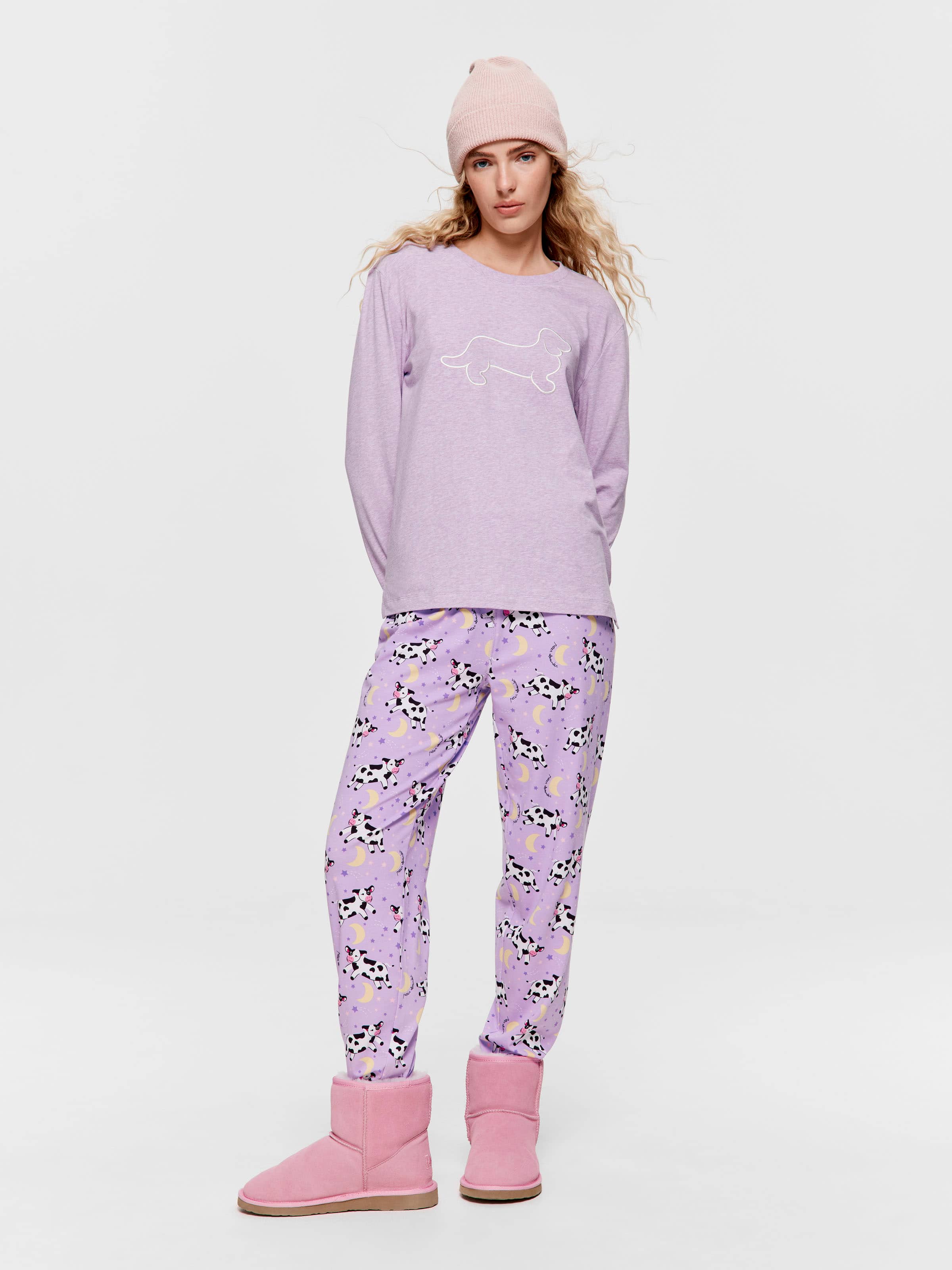 Purple Marle Penny Logo Sweater