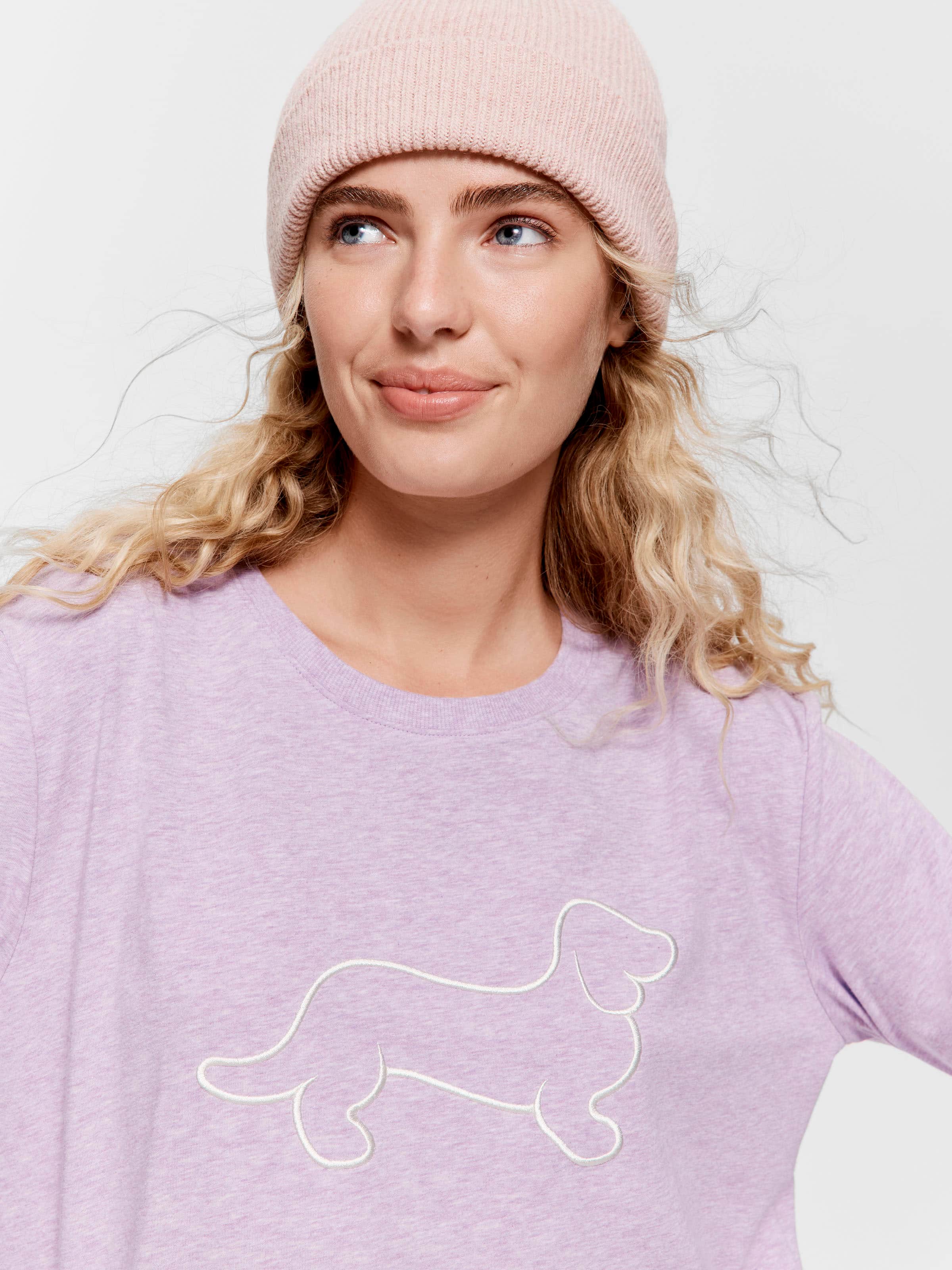 Purple Marle Penny Logo Sweater