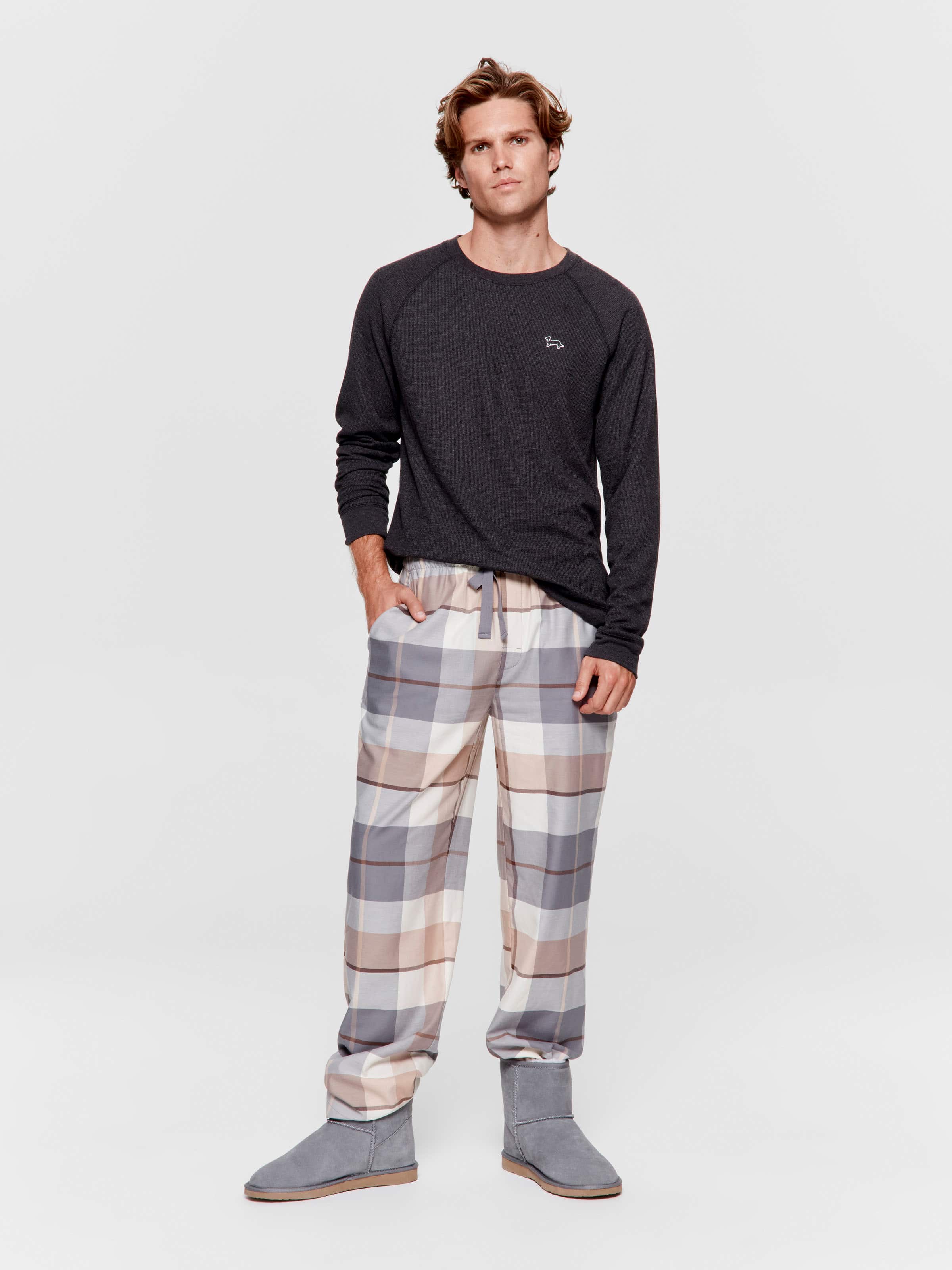 Grey Check Classic Pj Pant