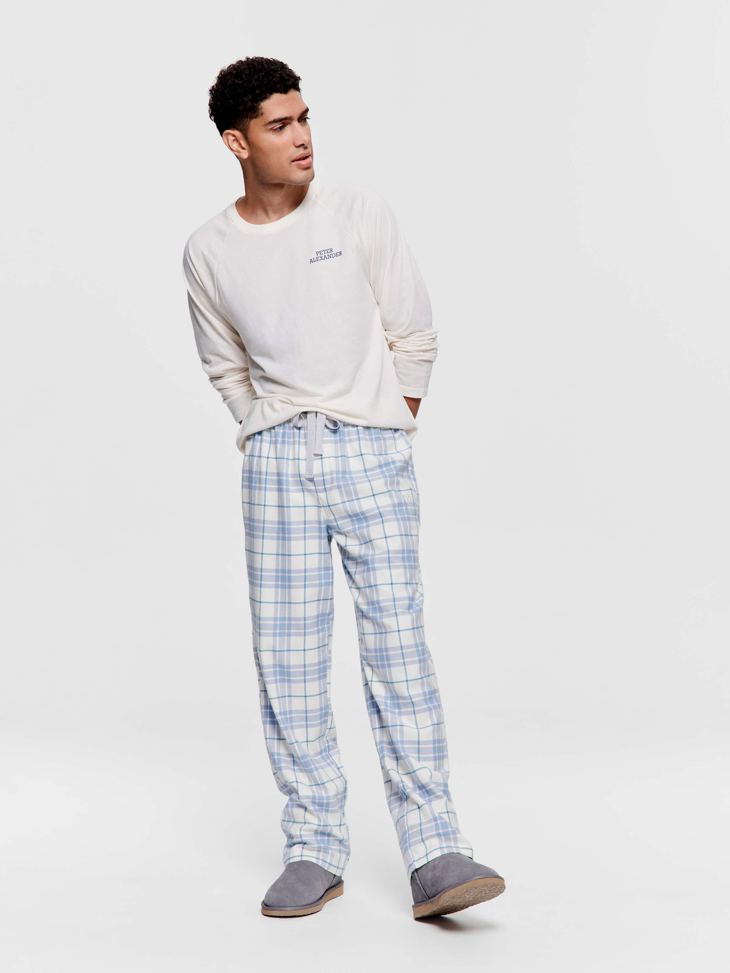 Teal Check Classic Pj Pant