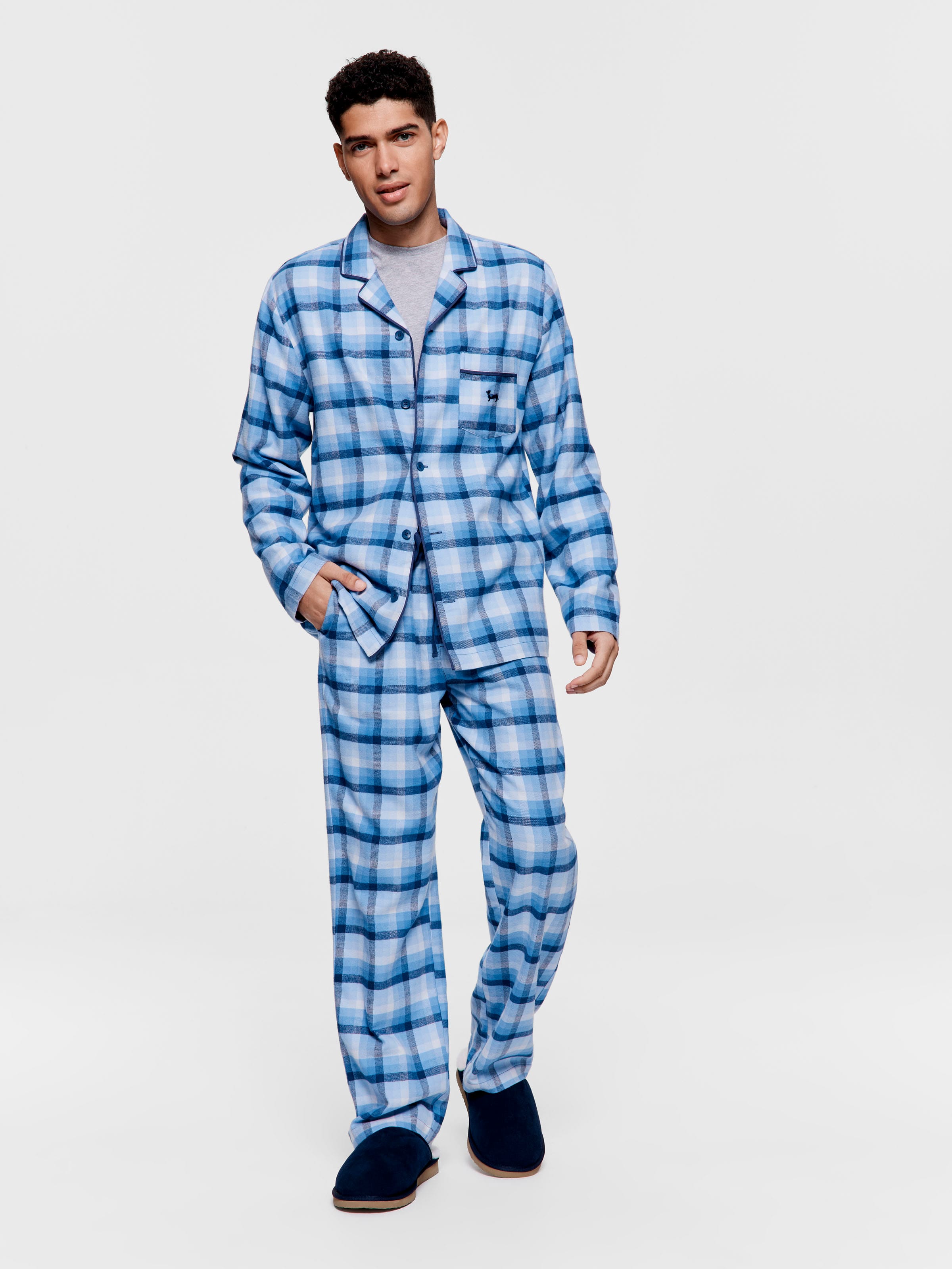 Mini Check Long Sleeve Pj Set