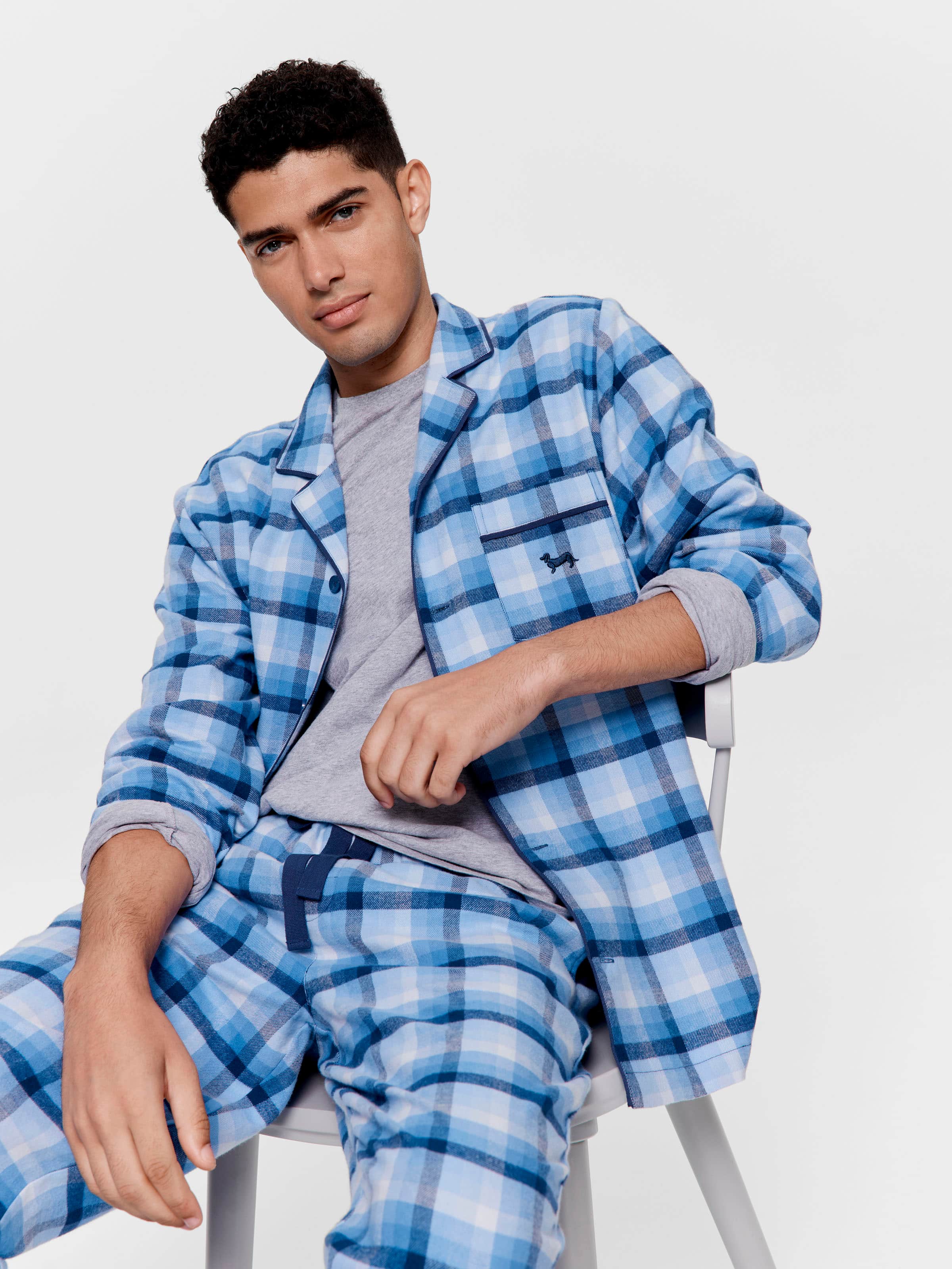 Mini Check Long Sleeve Pj Set