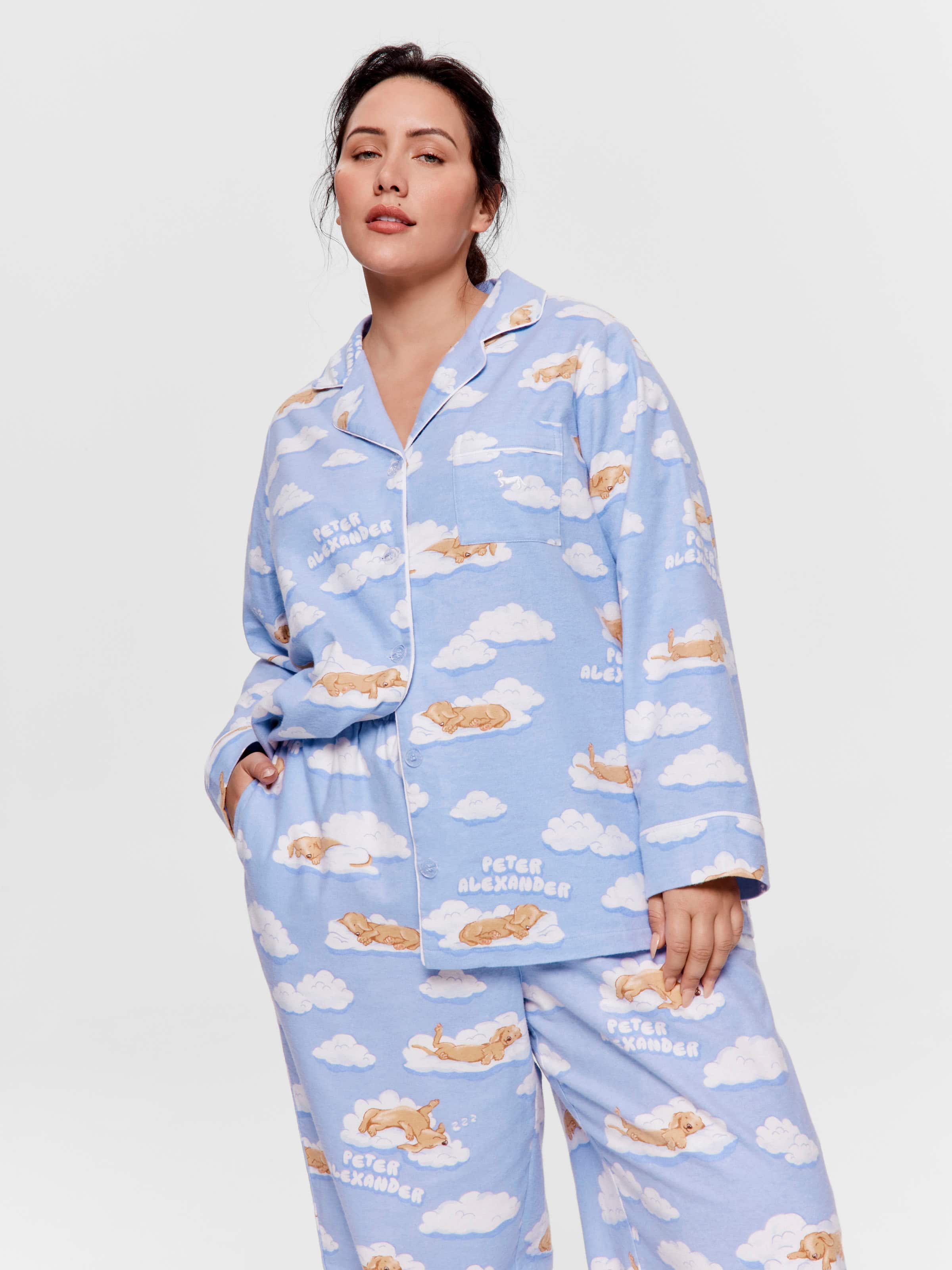 P.A. Plus Penny On A Cloud Classic Flannelette Pj Set