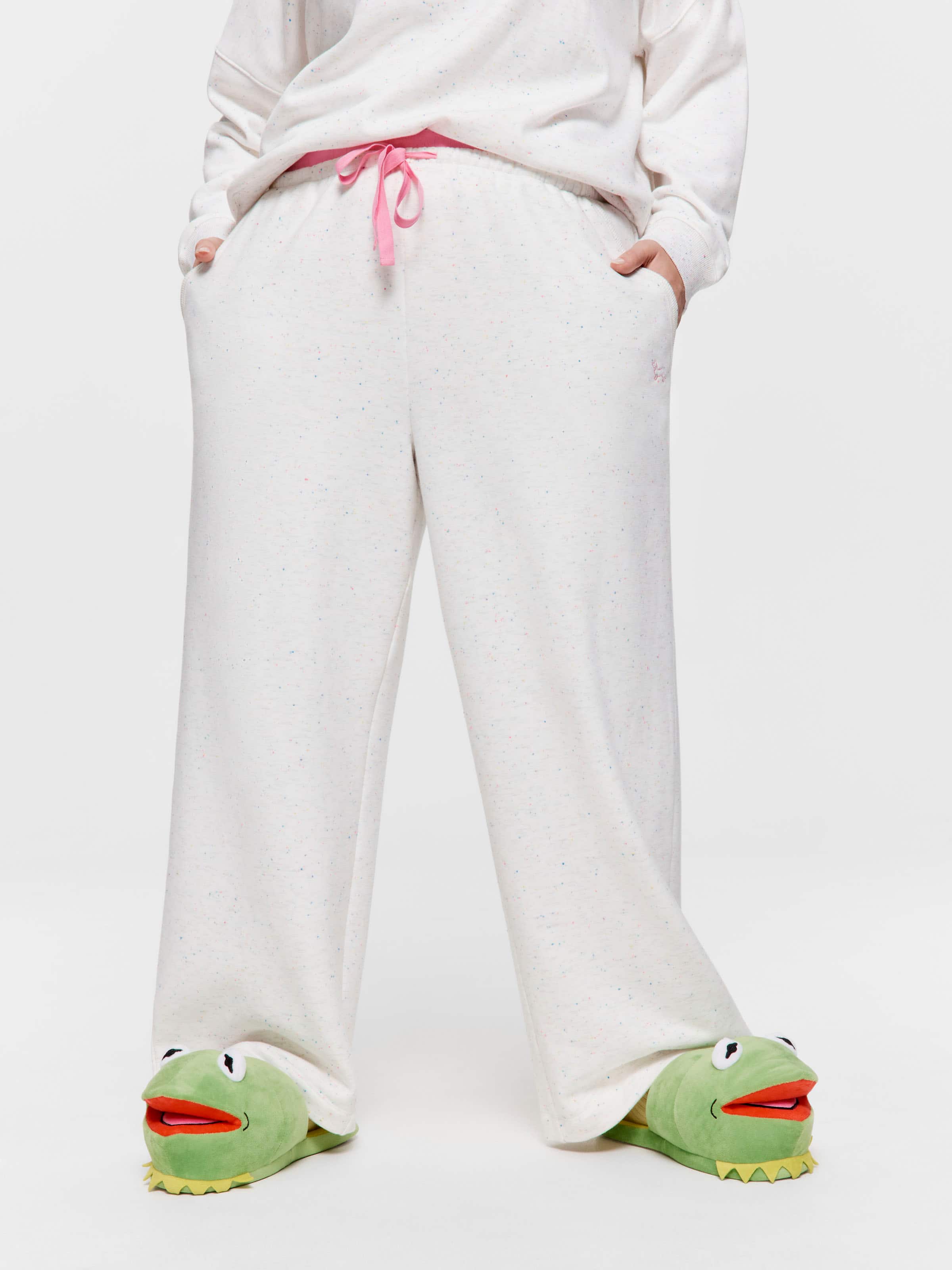 P.A. Plus Speckle Fleece Wide Leg Pj Pant
