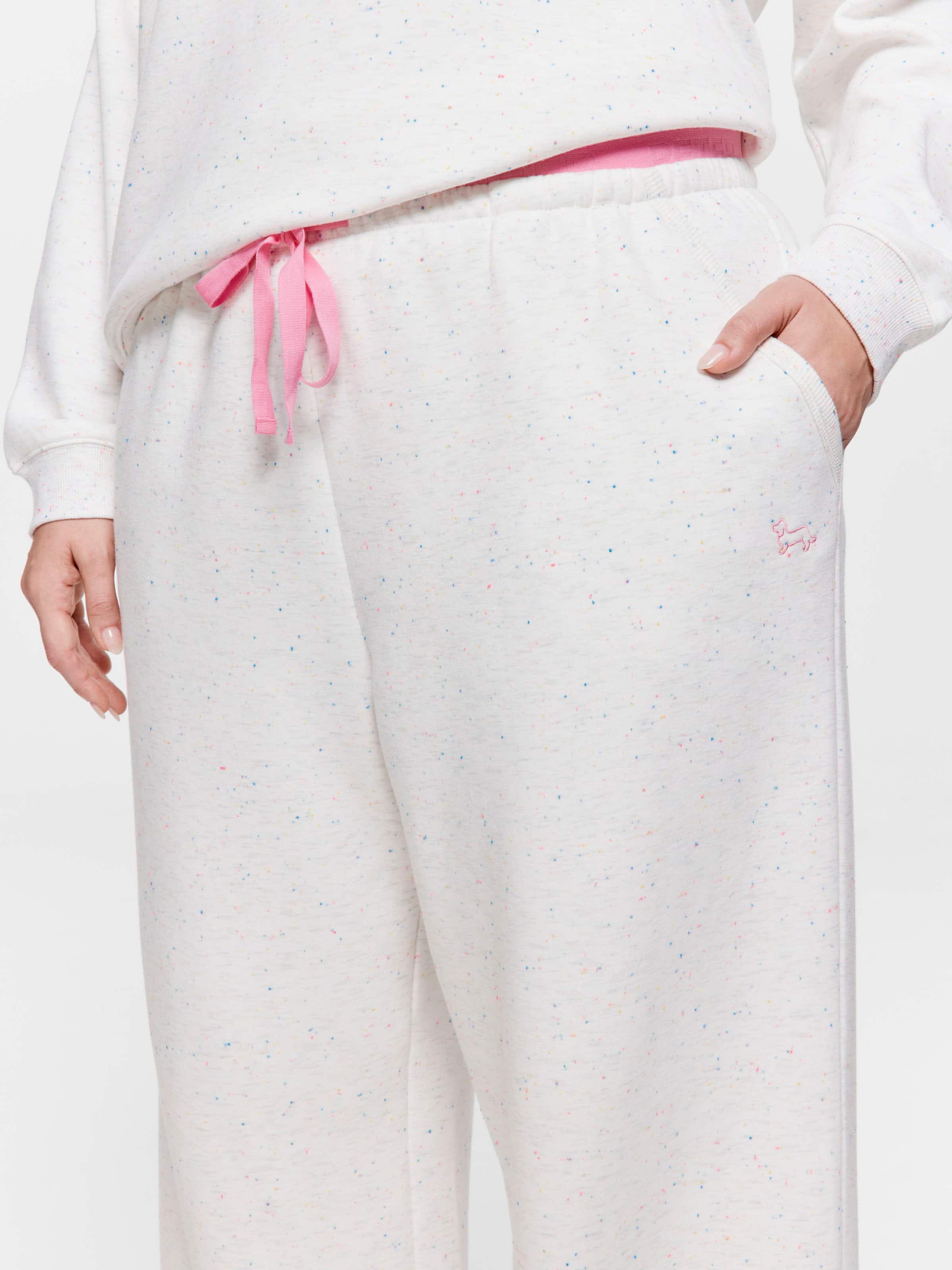 P.A. Plus Speckle Fleece Wide Leg Pj Pant