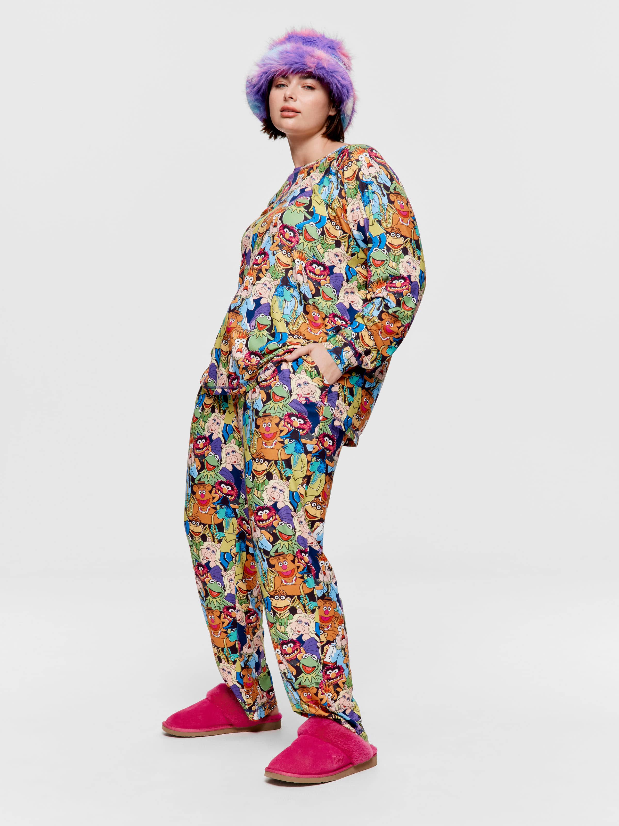 P.A. Plus The Muppets Plush Long Pj Set