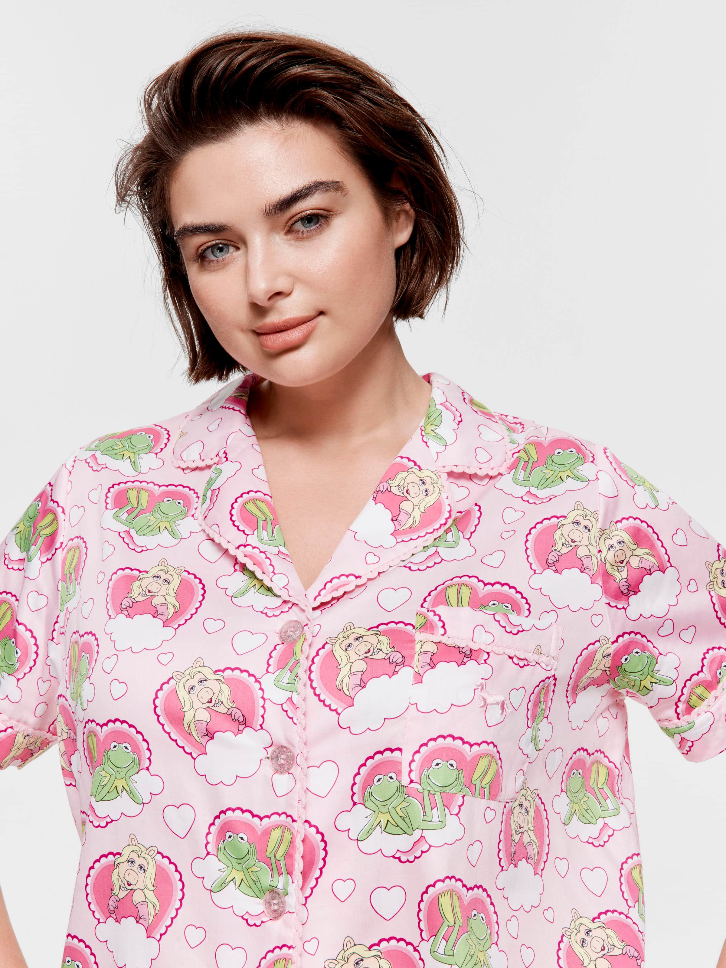 P.A. Plus Miss Piggy & Kermit Shortie Pj Set