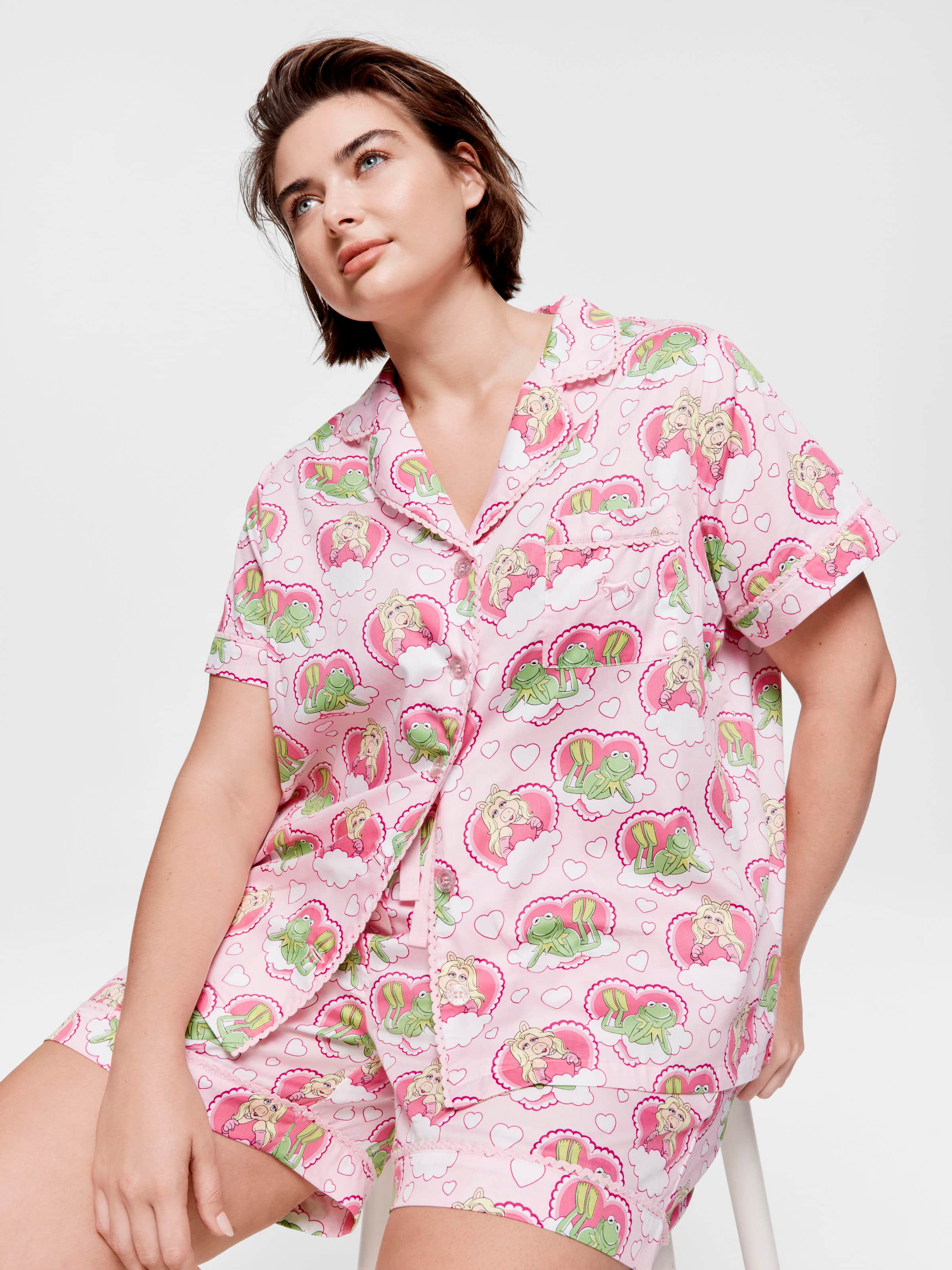 P.A. Plus Miss Piggy & Kermit Shortie Pj Set