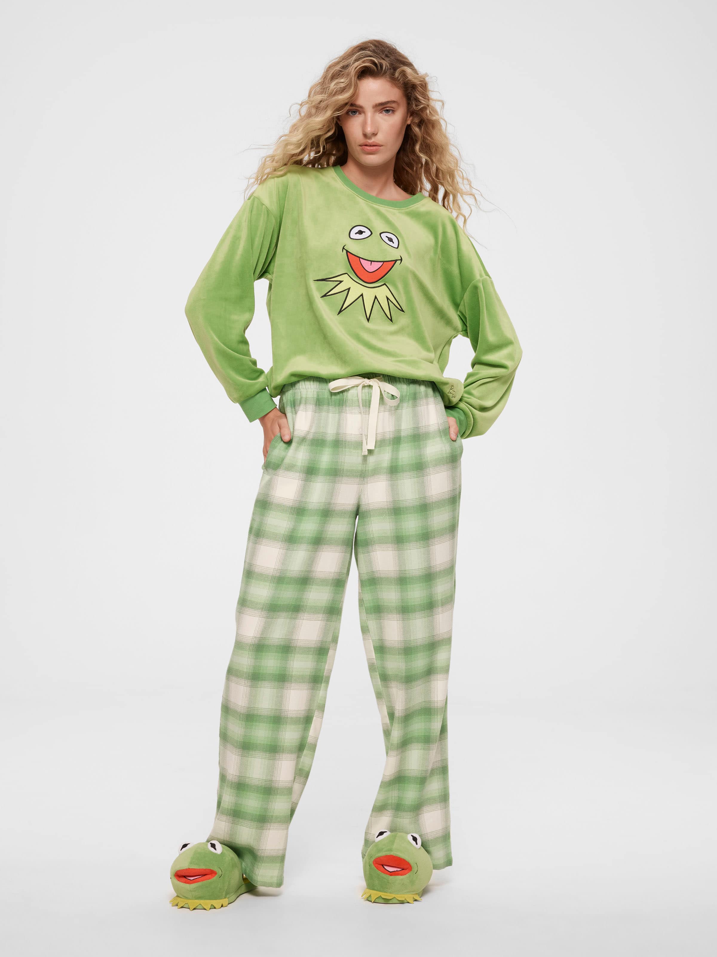 Green Check Flannelette Classic Pj Pant