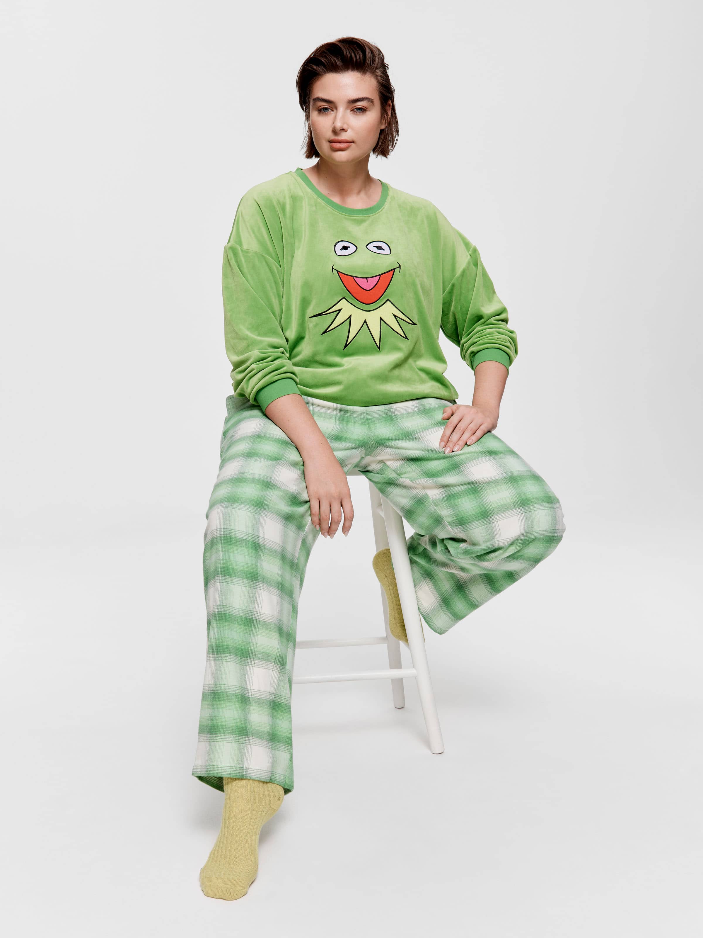 P.A. Plus Green Check Flannelette Classic Pj Pant