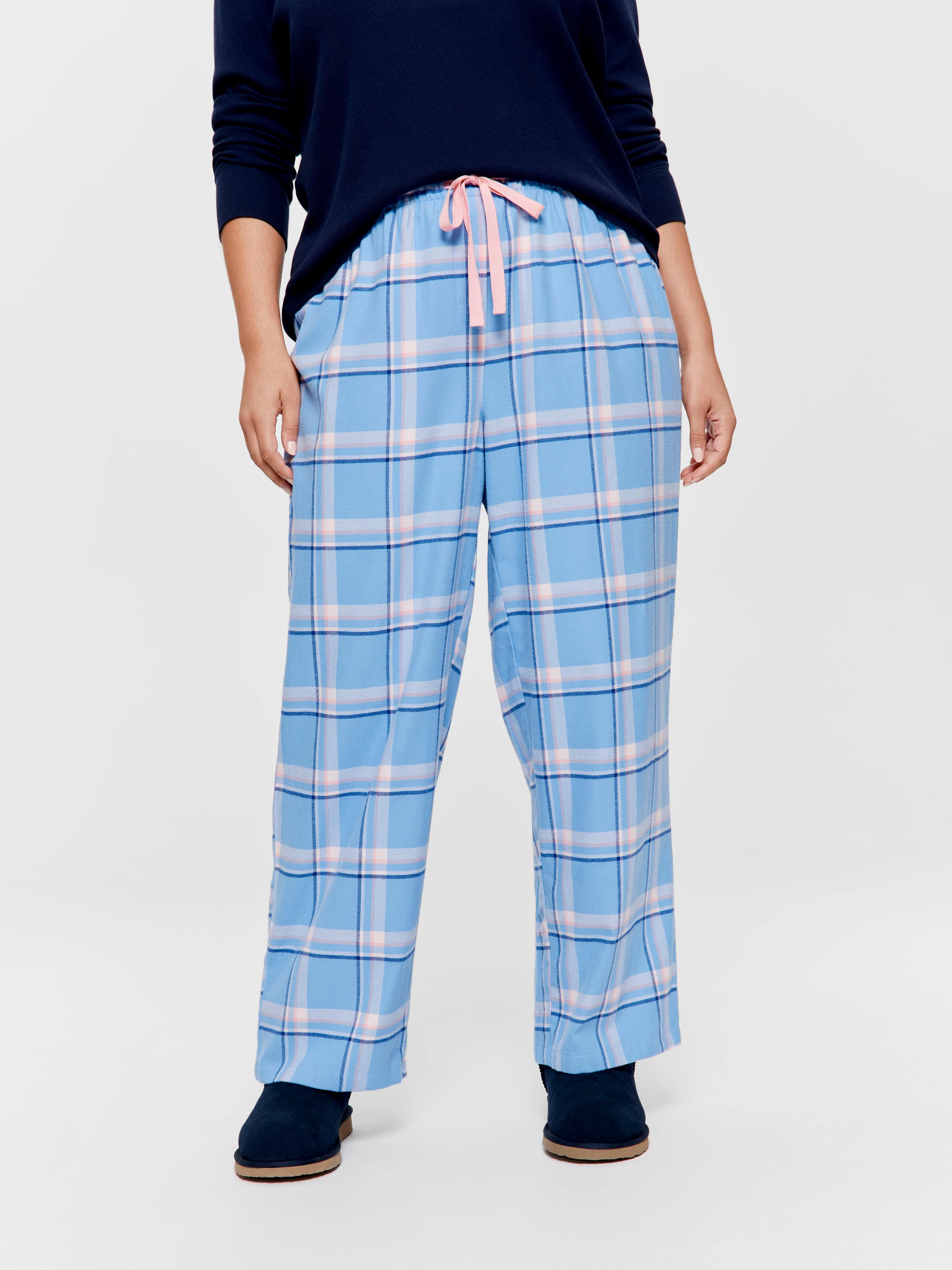 P.A. Plus Cornflower Check Classic Flannelette Pj Pant