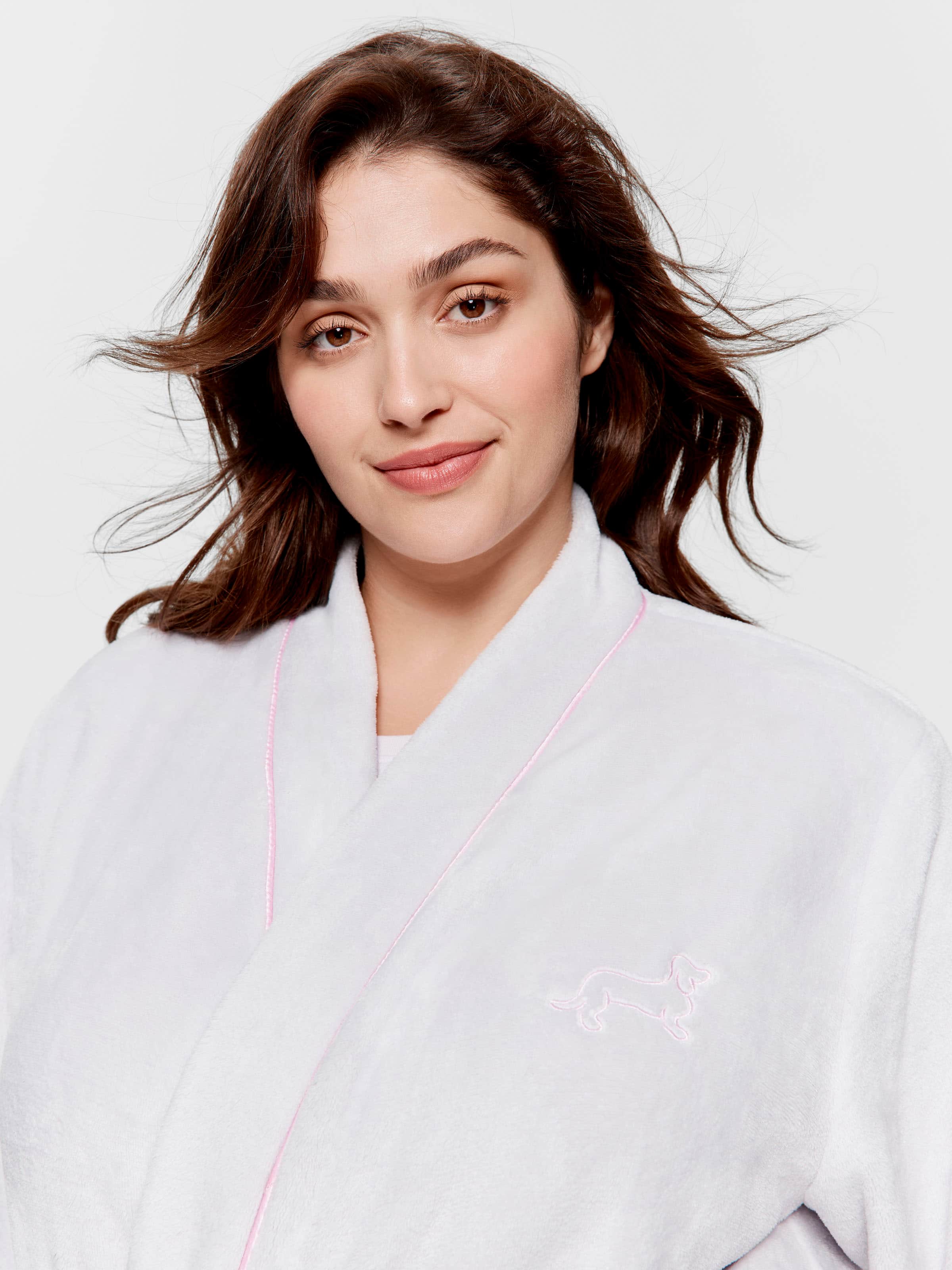 P.A. Plus Grey Classic Fleece Gown