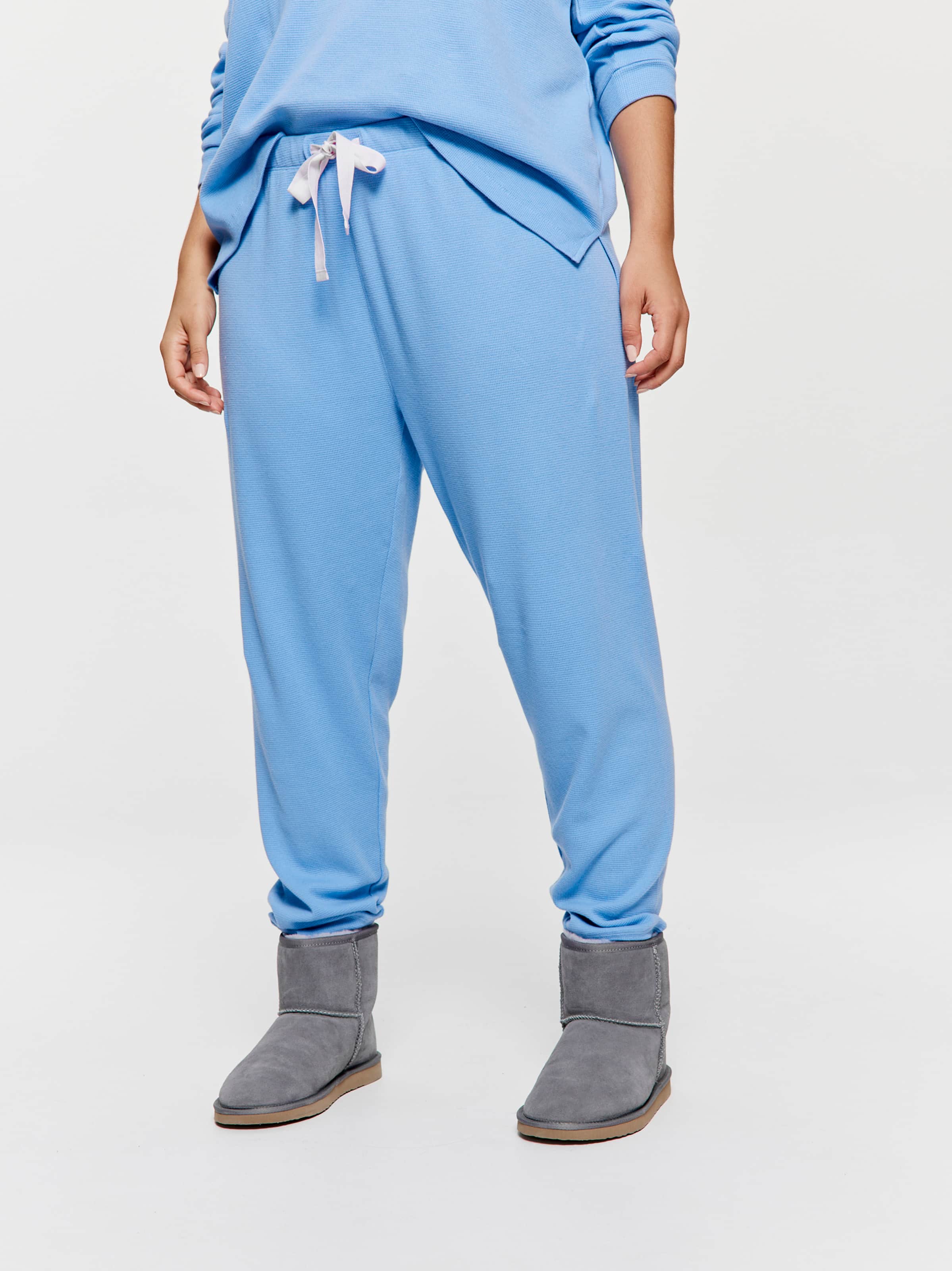 P.A. Plus Dusty Blue Easy Waffle Pj Pant