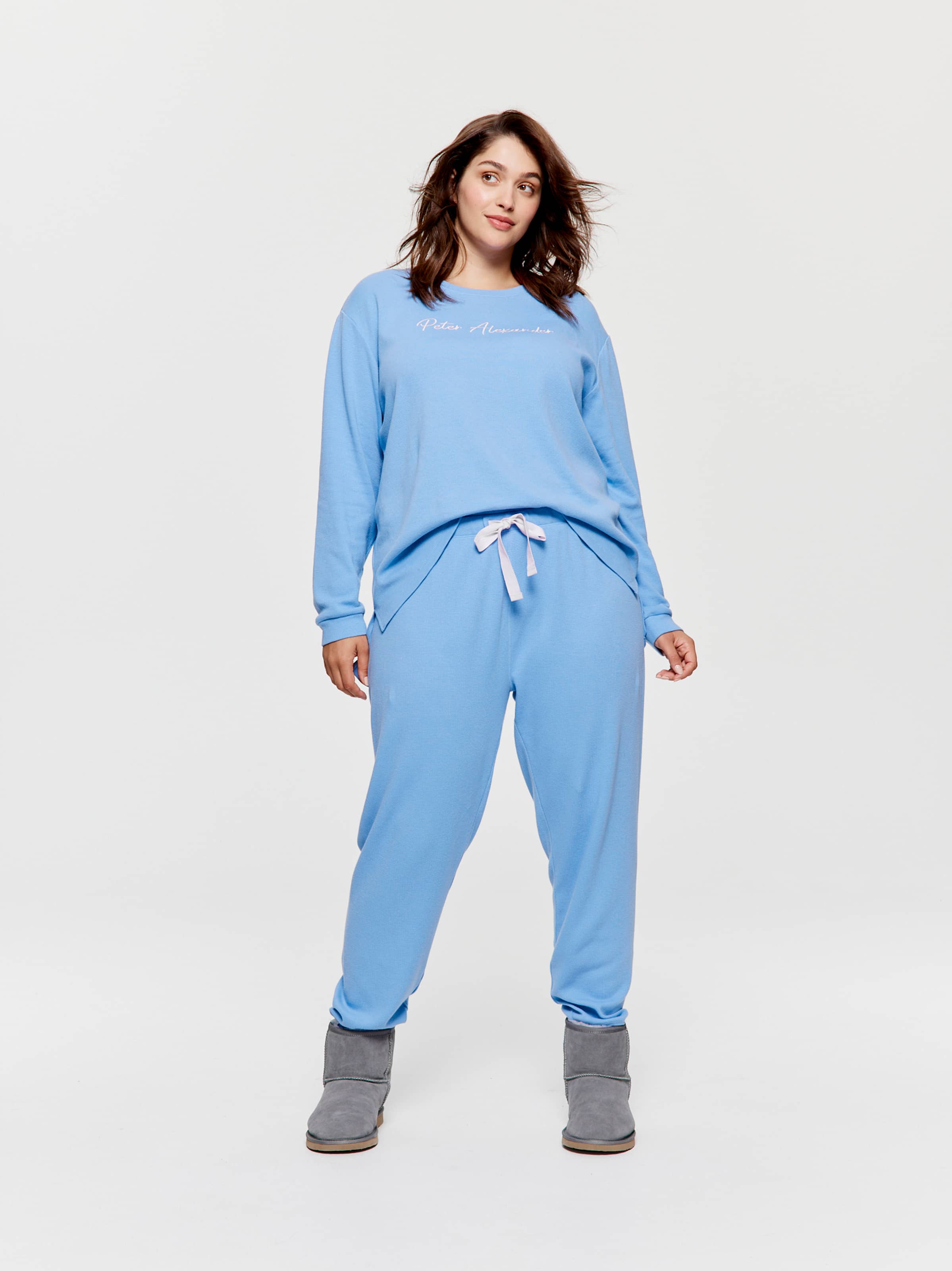 P.A. Plus Dusty Blue Easy Waffle Pj Pant