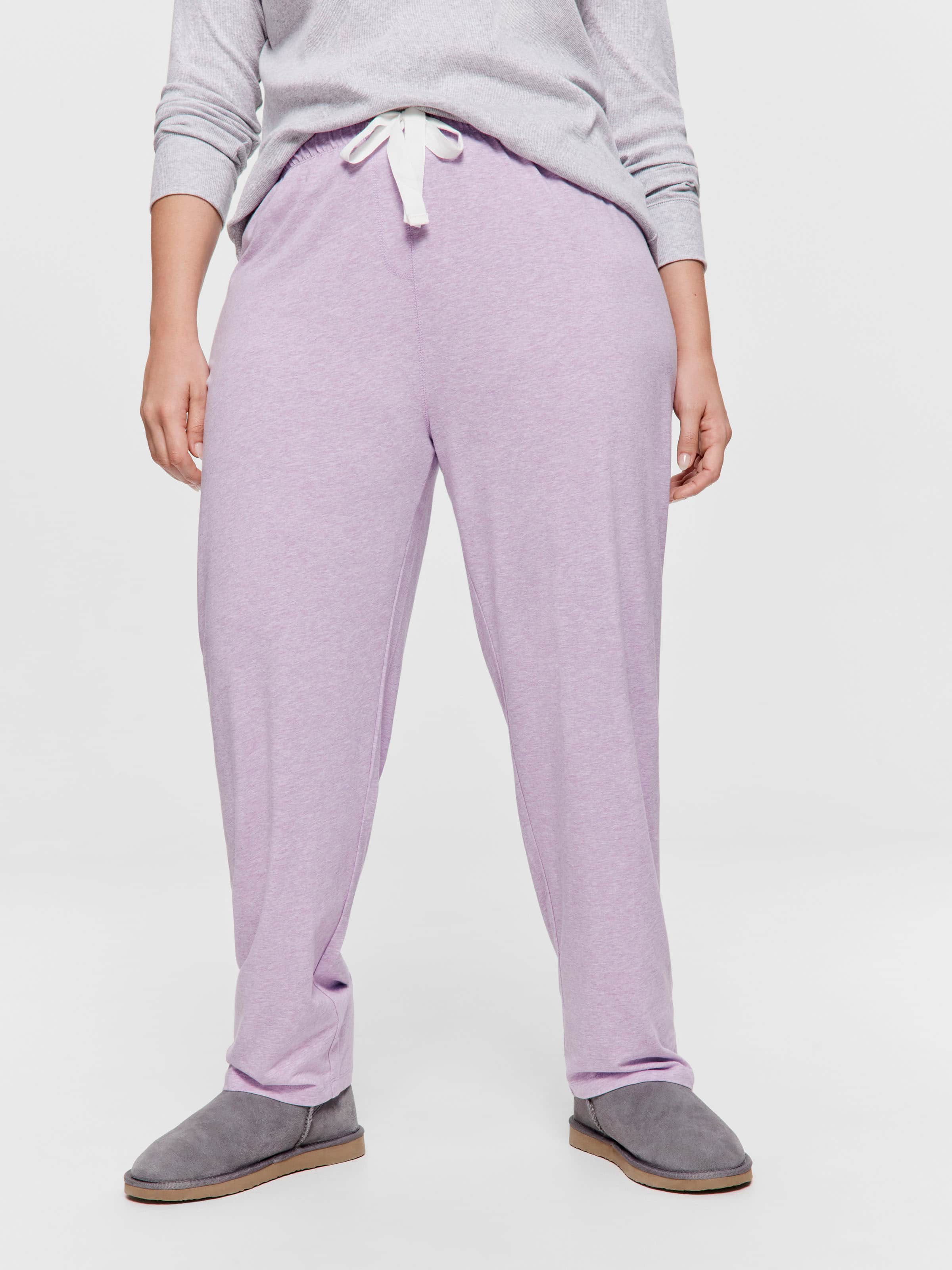 P.A. Plus Purple Marle Straight Leg Pj Pant