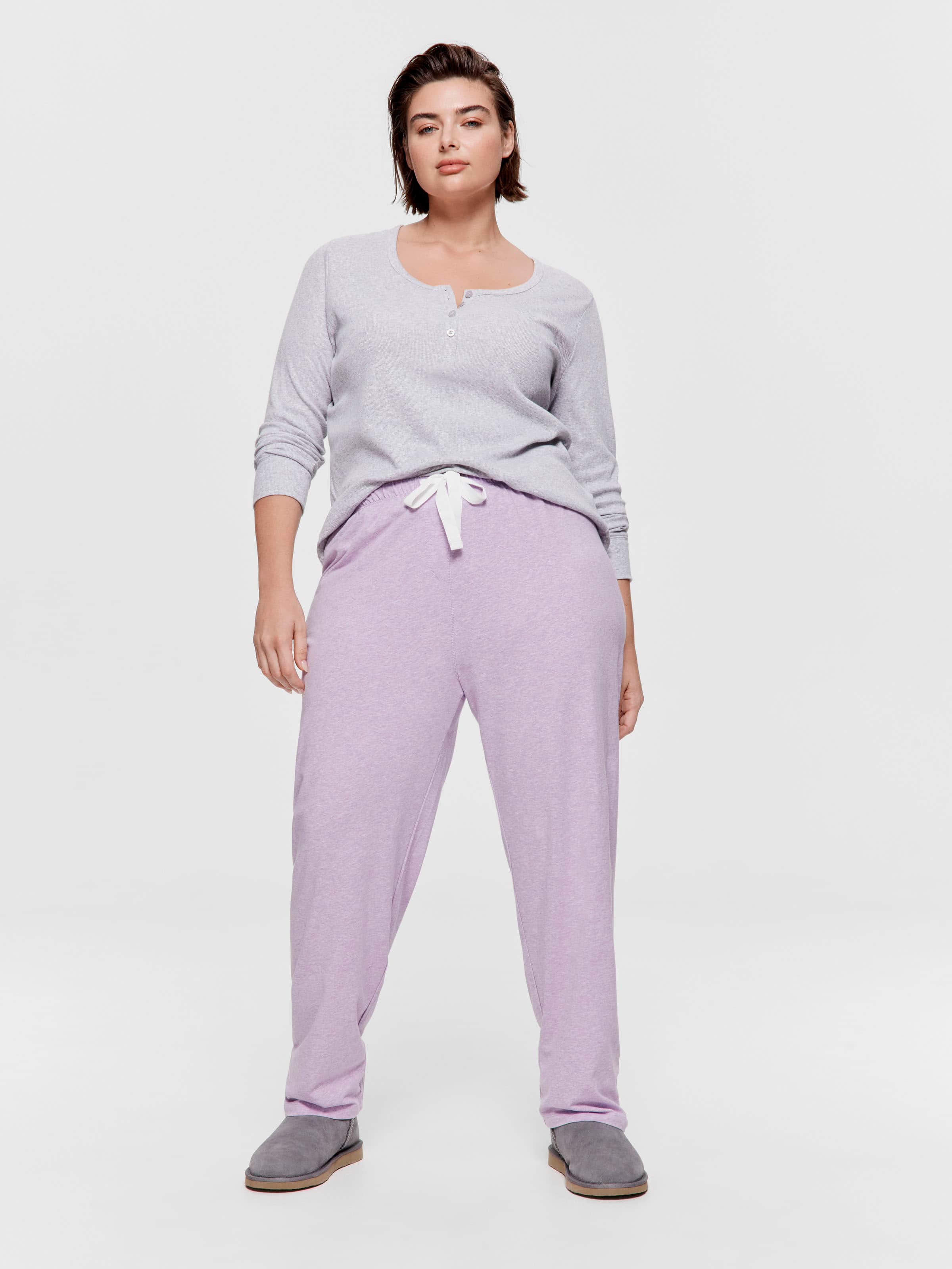 P.A. Plus Purple Marle Straight Leg Pj Pant